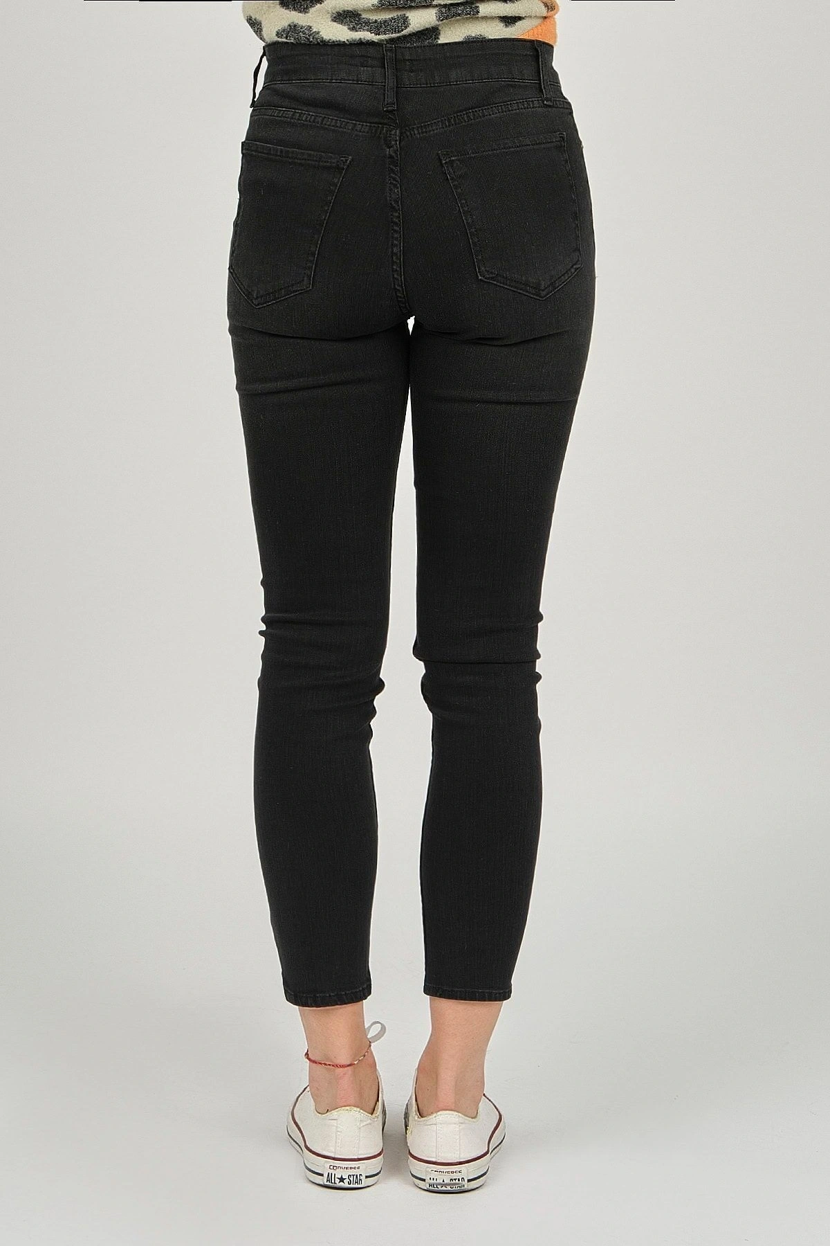 Kadın Yüksek Bel Jean Pantolon 5370693 Antrasit