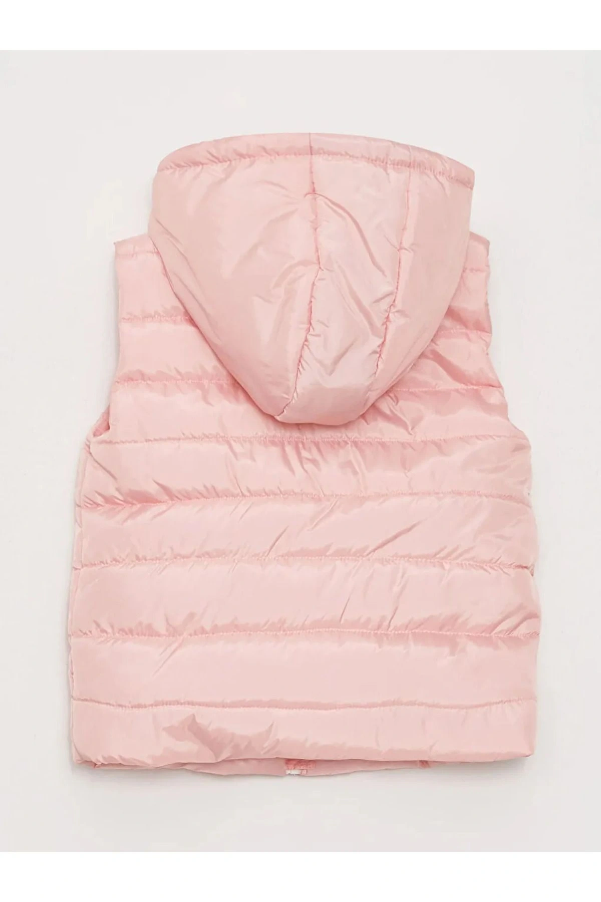 LCW Kids Pembe Kapüşonlu Basic Kız Çocuk Şişme Yelek