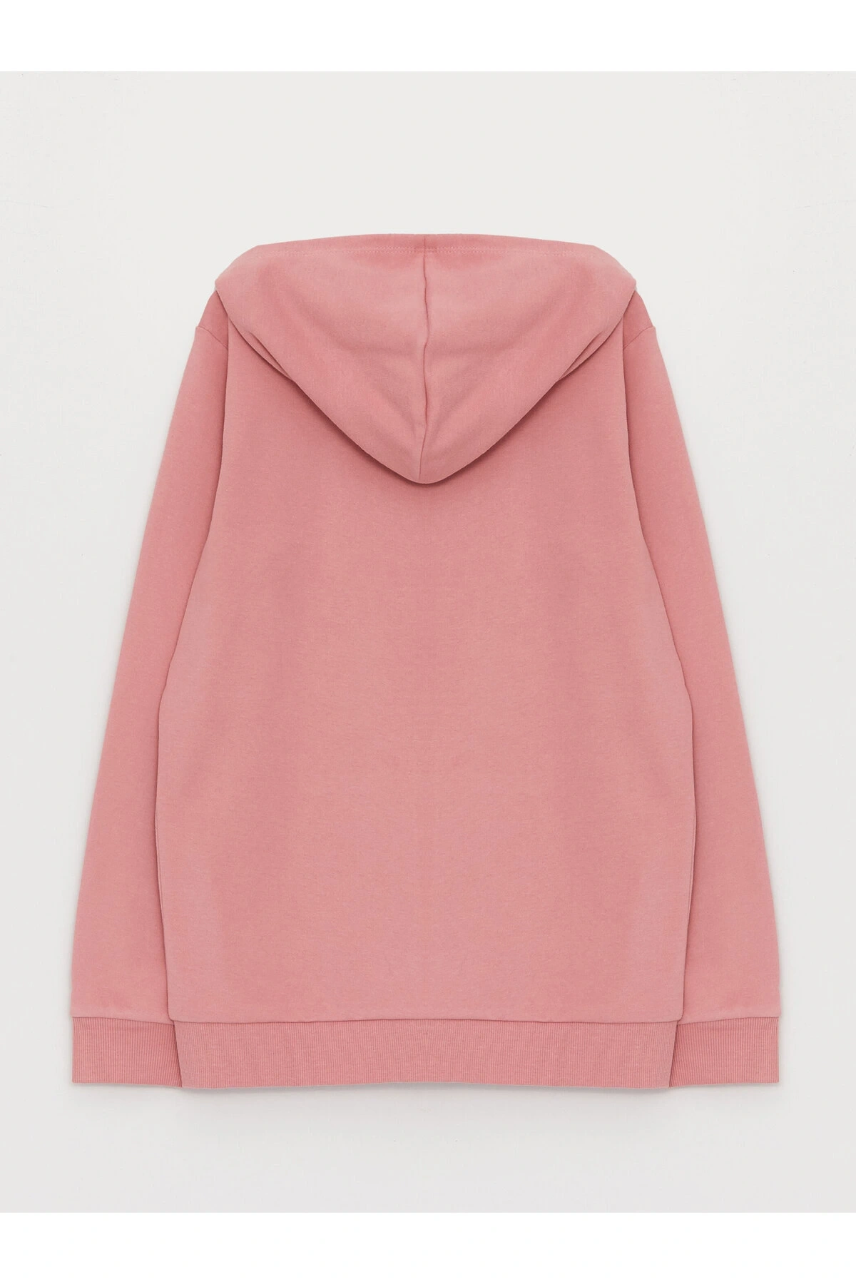 Kapüşonlu Basic Uzun Kollu Kız Çocuk Fermuarlı Sweatshirt