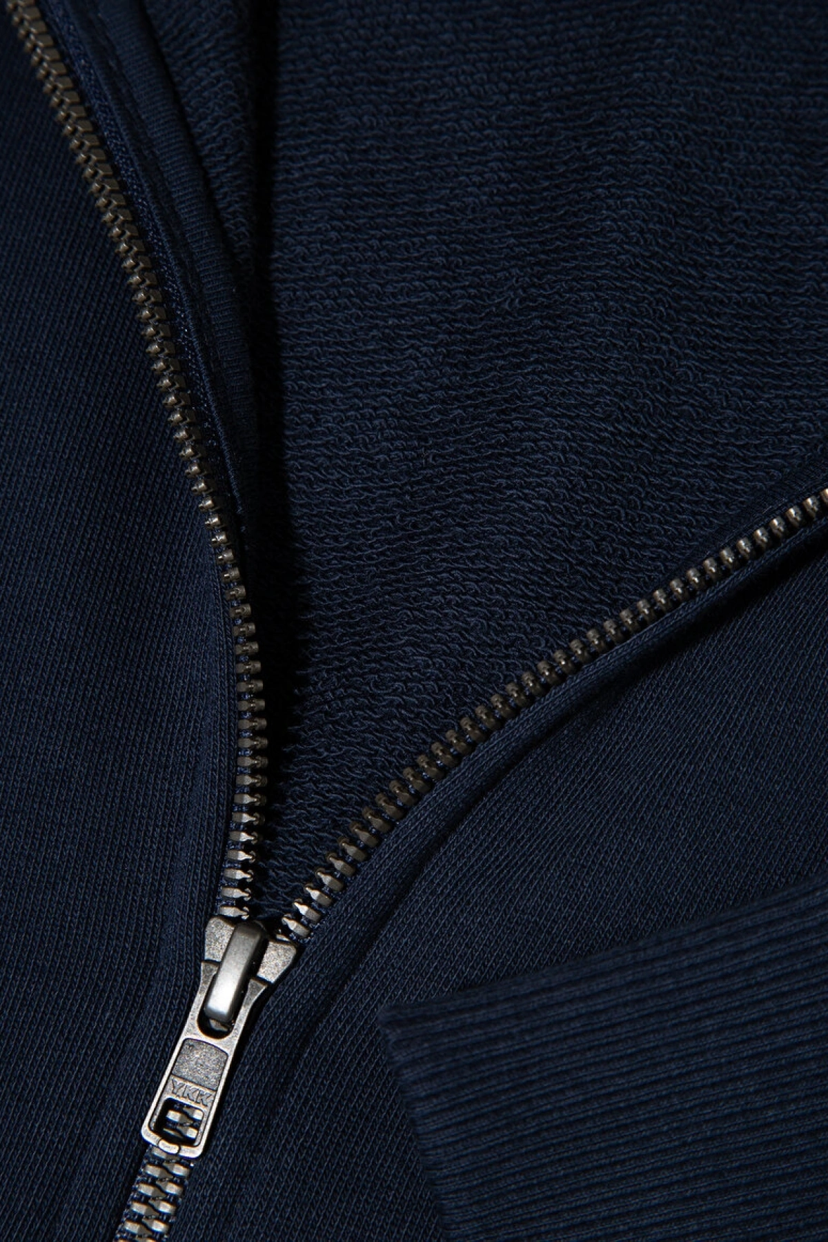 Kapüşonlu Fermuarlı Lacivert Sweatshirt