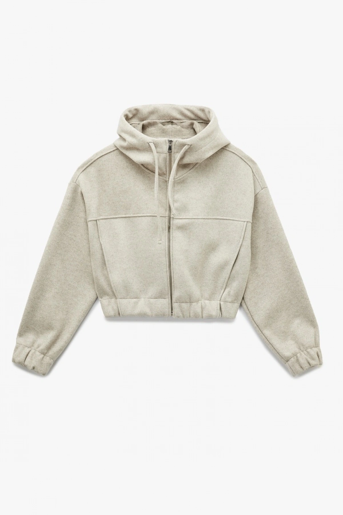 Kapüşonlu Uzun Kollu Fermuarlı Crop Ceket2599,99