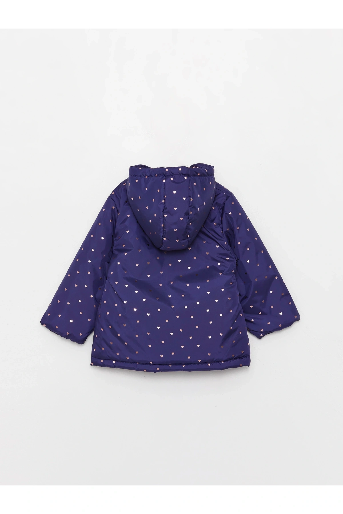 Kapüşonlu Uzun Kollu Kız Bebek Mont