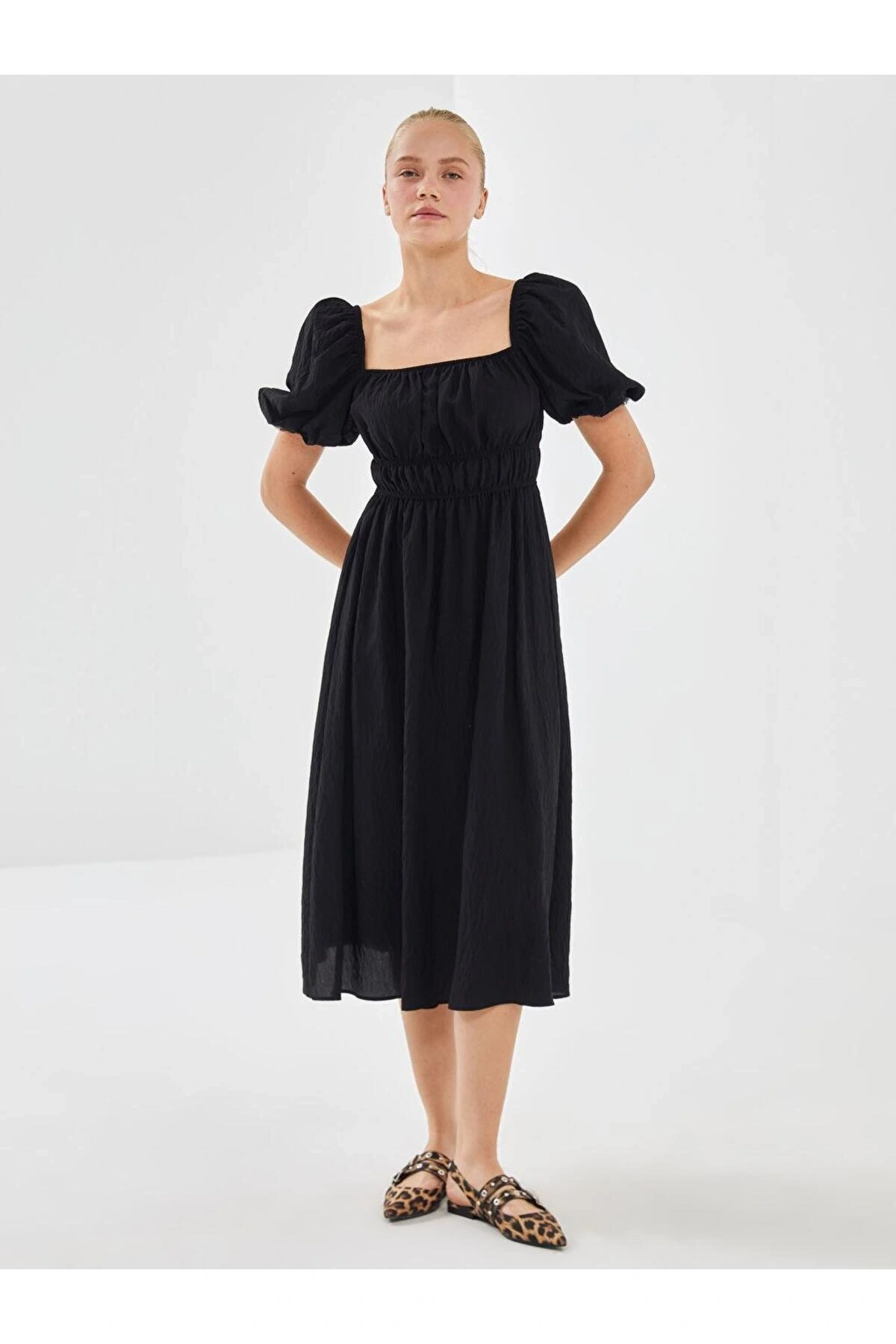 Kare Yaka Kadın Elbise (S5)