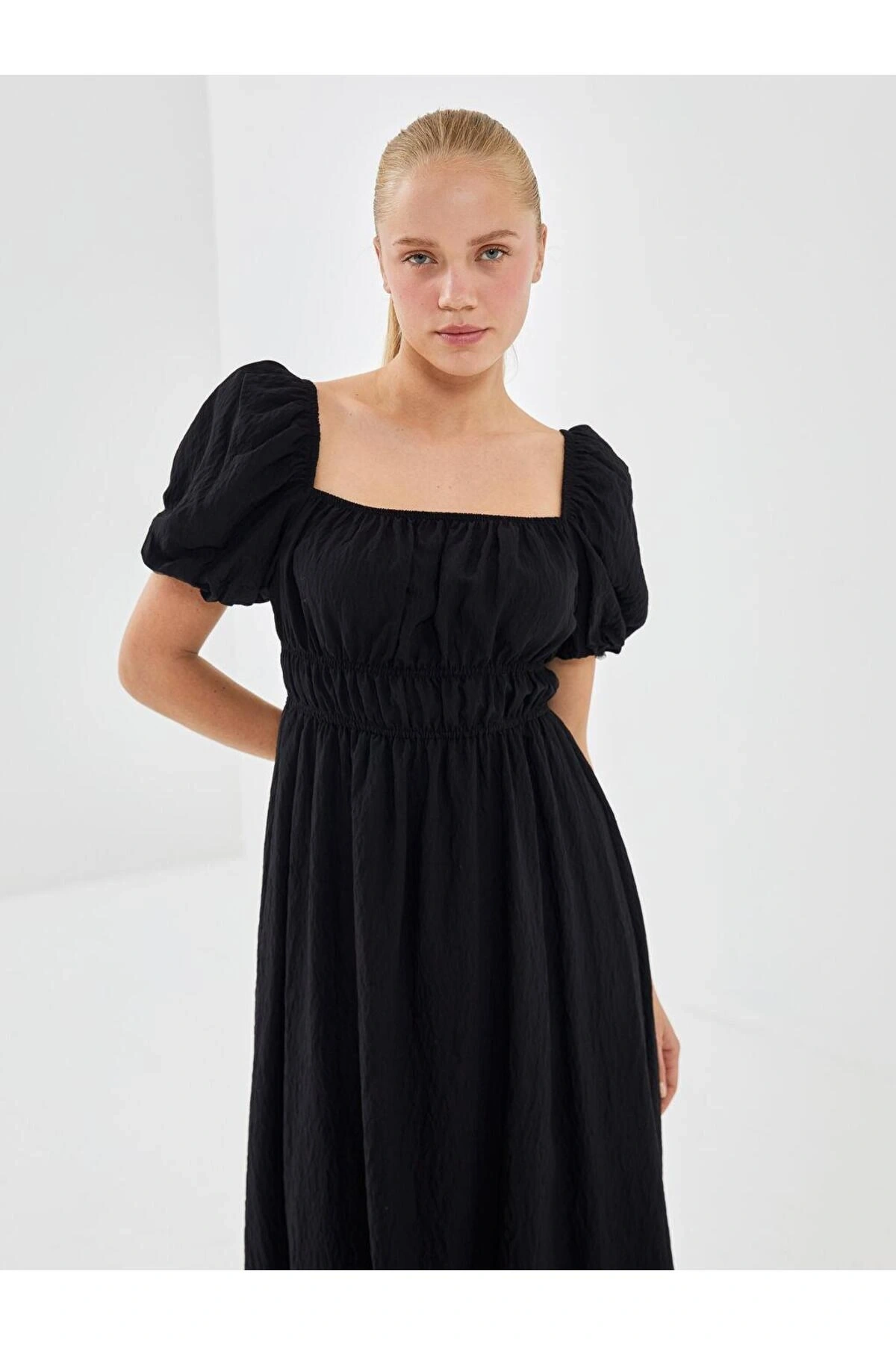 Kare Yaka Kadın Elbise (S5)