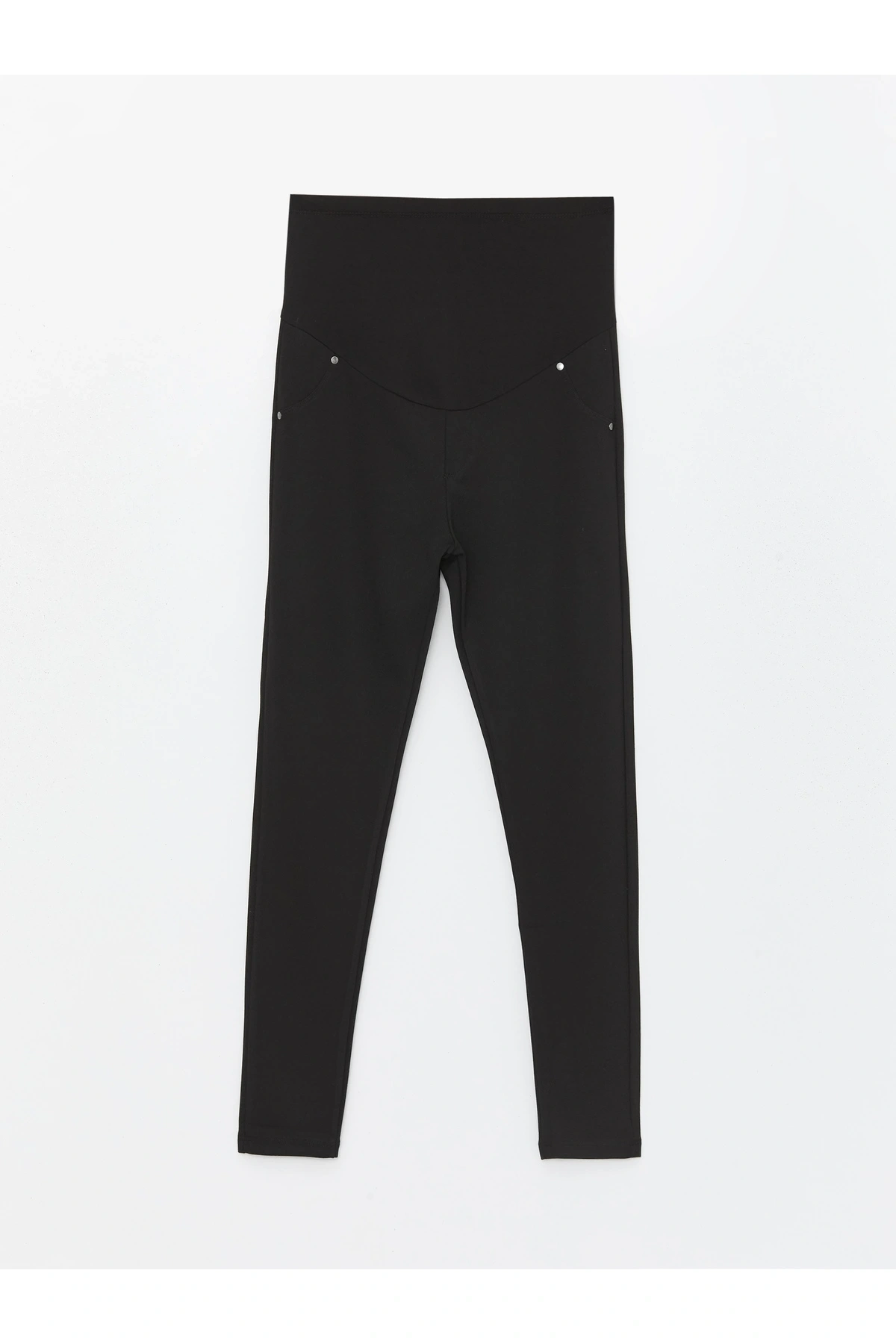 Karın Panelli Beli Lastikli Düz Hamile Tayt