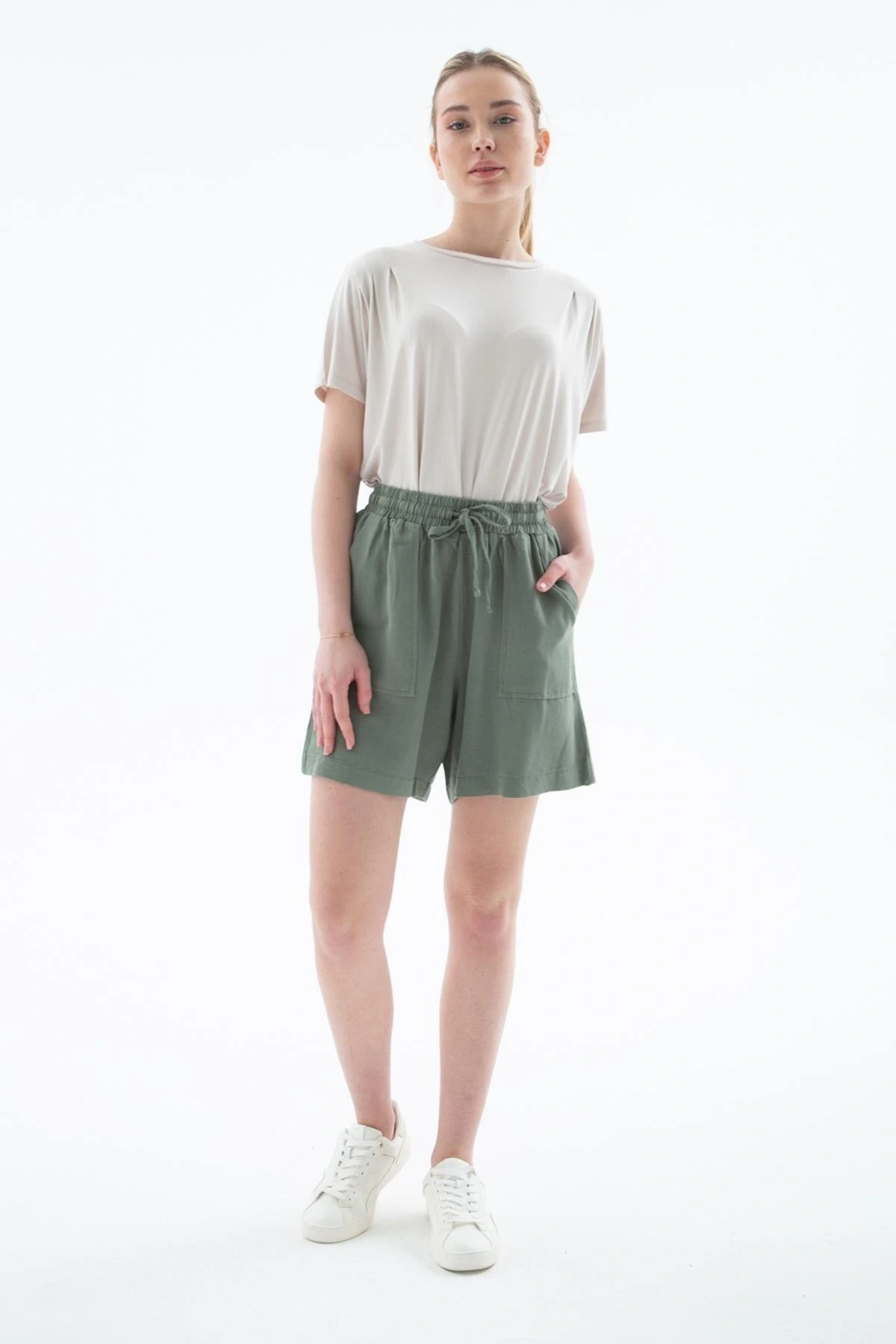 Keten Karışımlı Comfort Fit Lastikli Kısa Short SHORT 25Y0606K1