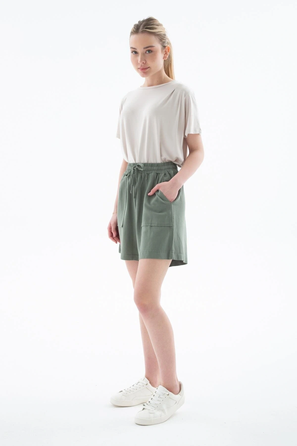 Keten Karışımlı Comfort Fit Lastikli Kısa Short SHORT 25Y0606K1