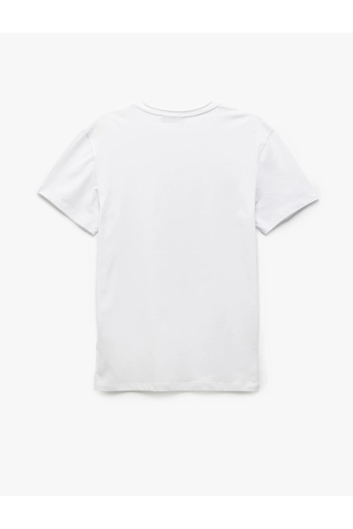 Kısa Kollu Bisiklet Yaka Pamuklu Erkek Slim Fit Tişört