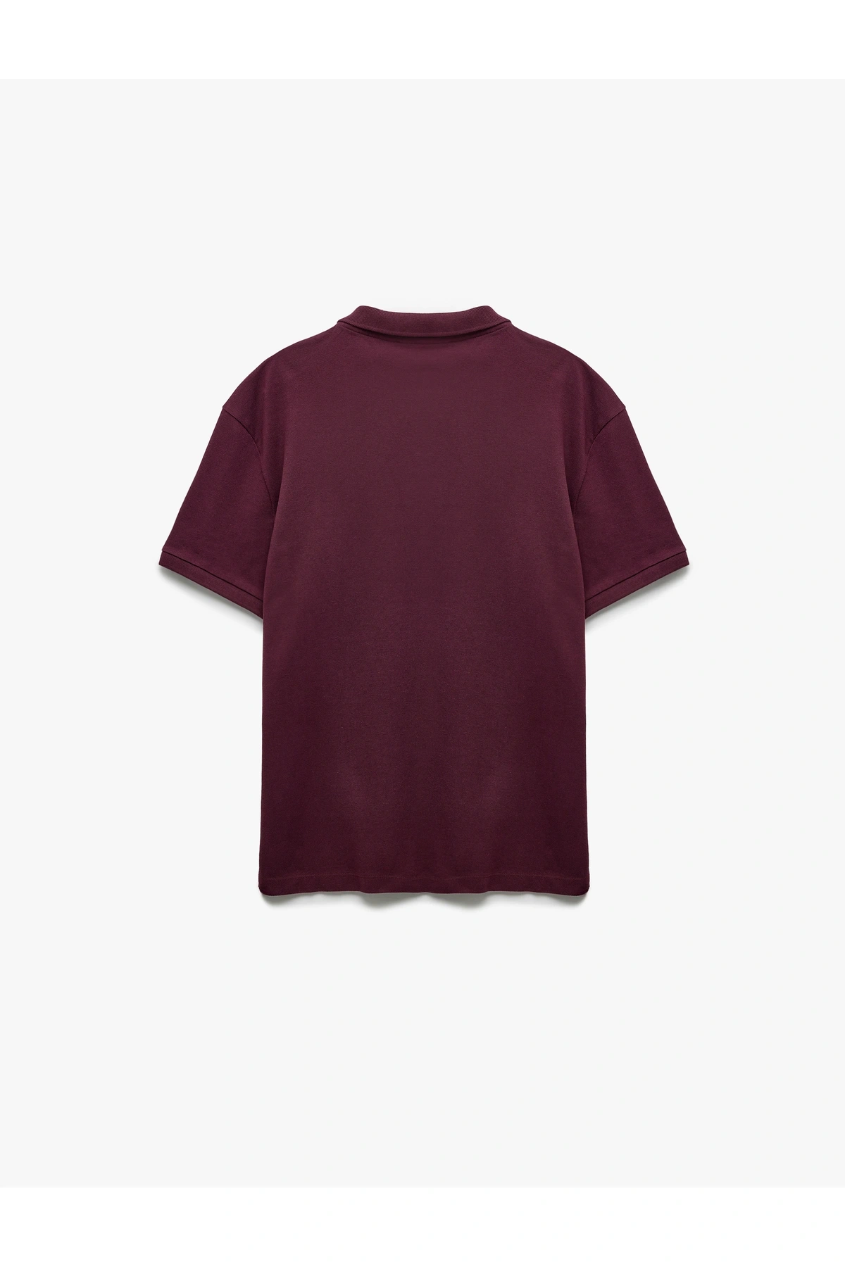 Kısa Kollu Pamuklu Pike Kumaş Polo Yaka Slim Fit Tişört