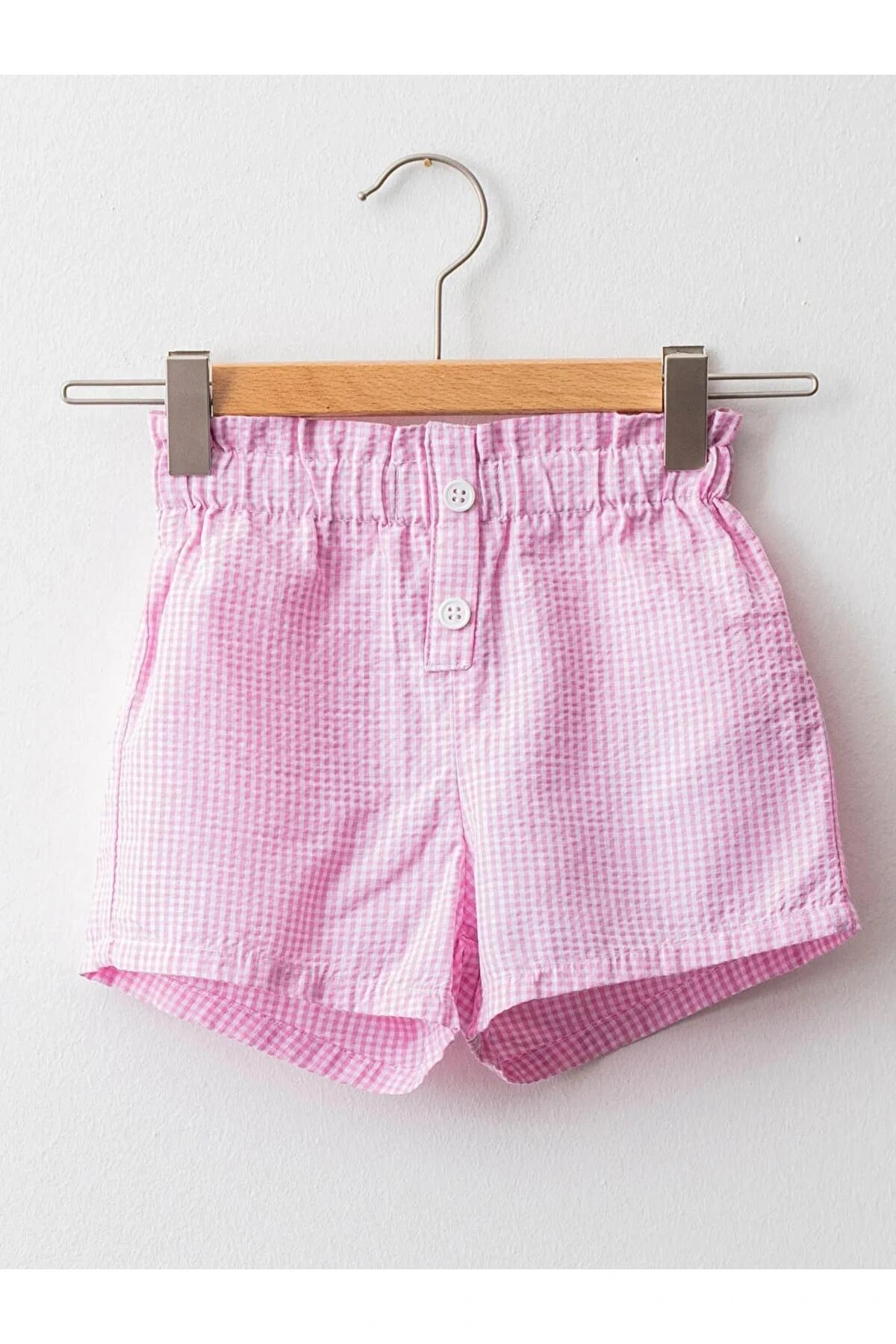 Kız Bebek Pembe Ekoseli Lnq Şort & Bermuda