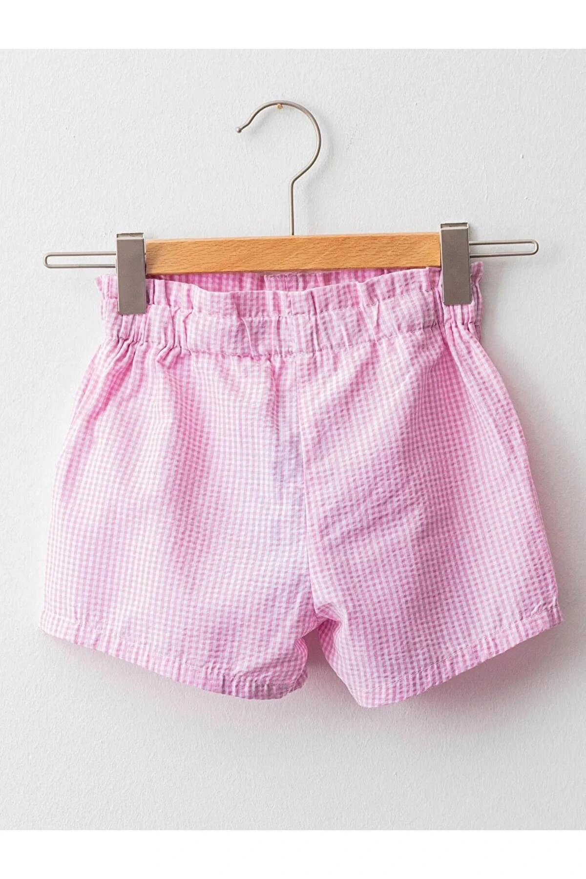 Kız Bebek Pembe Ekoseli Lnq Şort & Bermuda