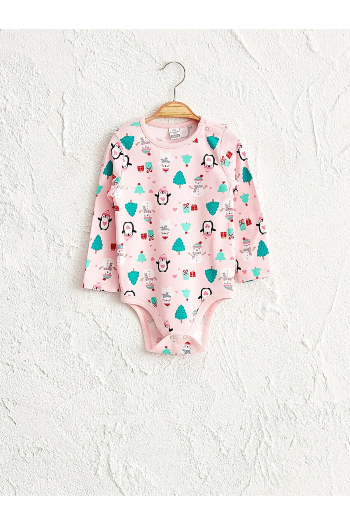 Kız Bebek Pembe Gri Body