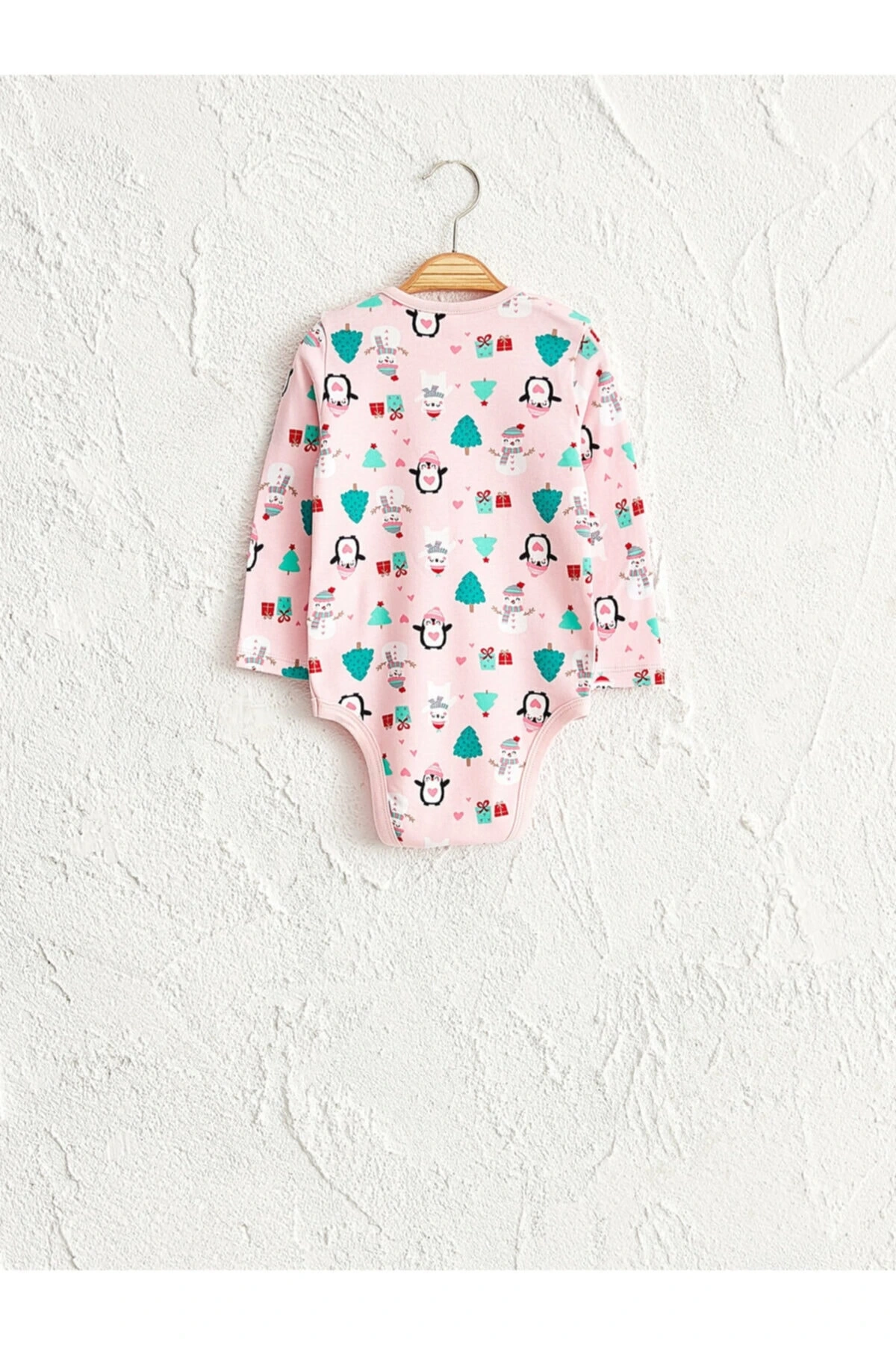 Kız Bebek Pembe Gri Body