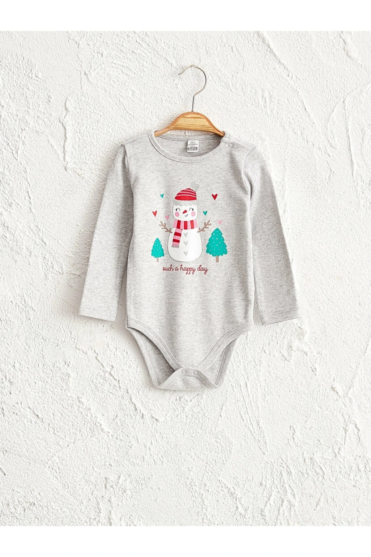 Kız Bebek Pembe Gri Body