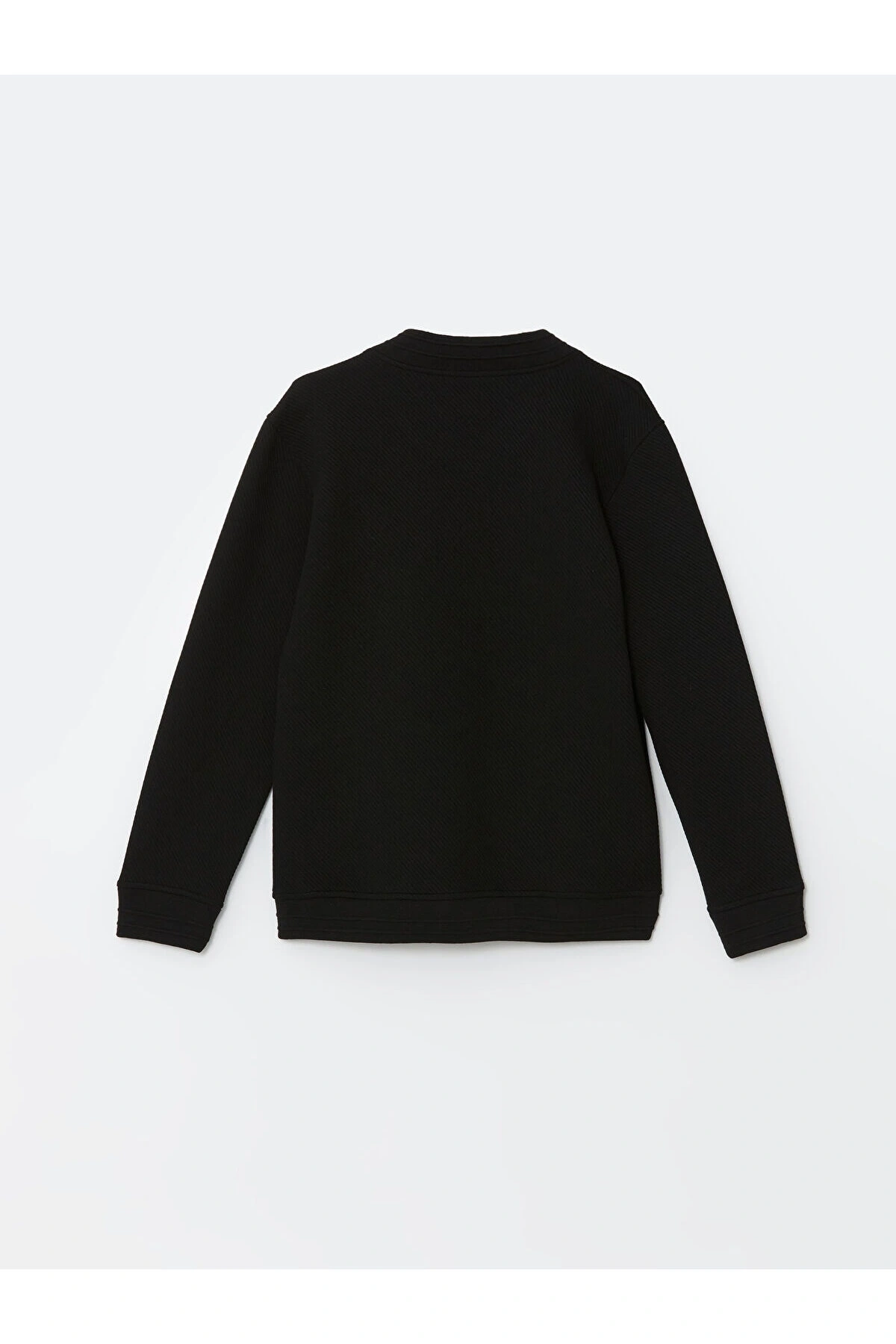 Kolej Yaka Uzun Kollu Erkek Fermuarlı Sweatshirt