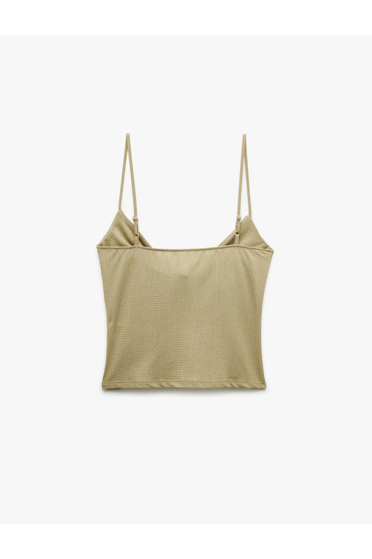 Kolsuz Düğüm Detaylı İnce Askılı Bluz