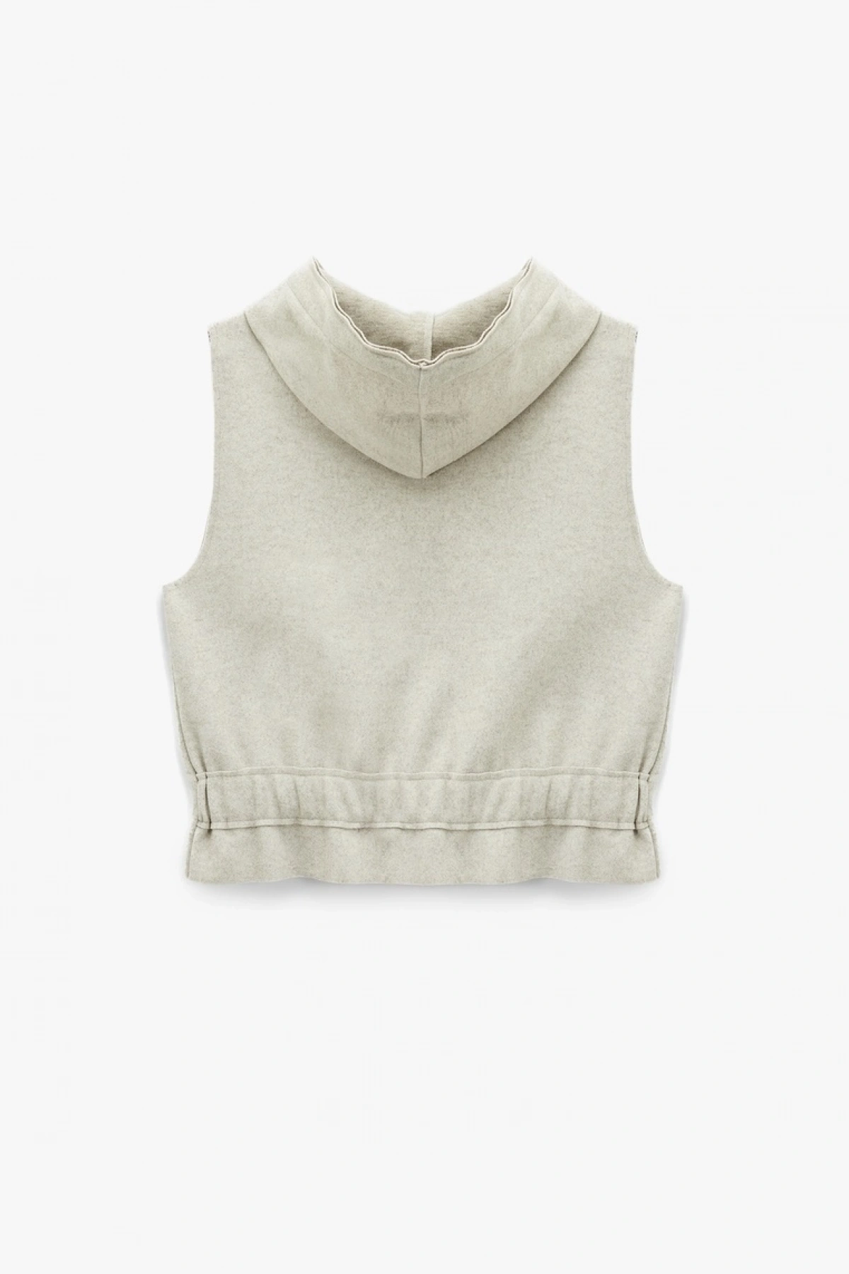 Kolsuz Kapüşonlu Fermuarlı Cep Detaylı Yelek