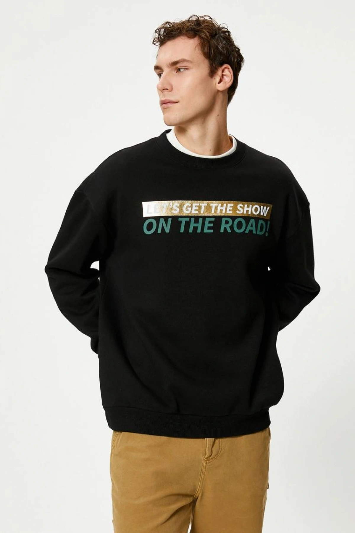 Koton 4wam70394mk Erkek Sweat Siyah