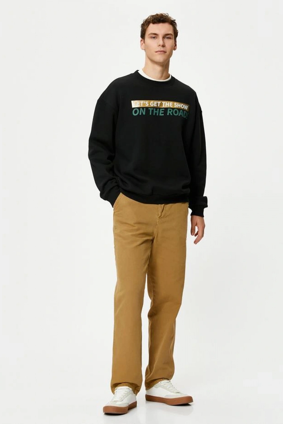 Koton 4wam70394mk Erkek Sweat Siyah