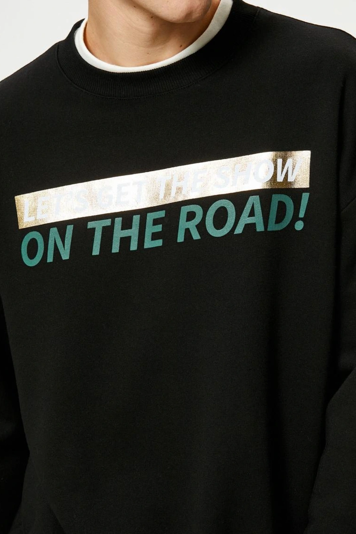 Koton 4wam70394mk Erkek Sweat Siyah