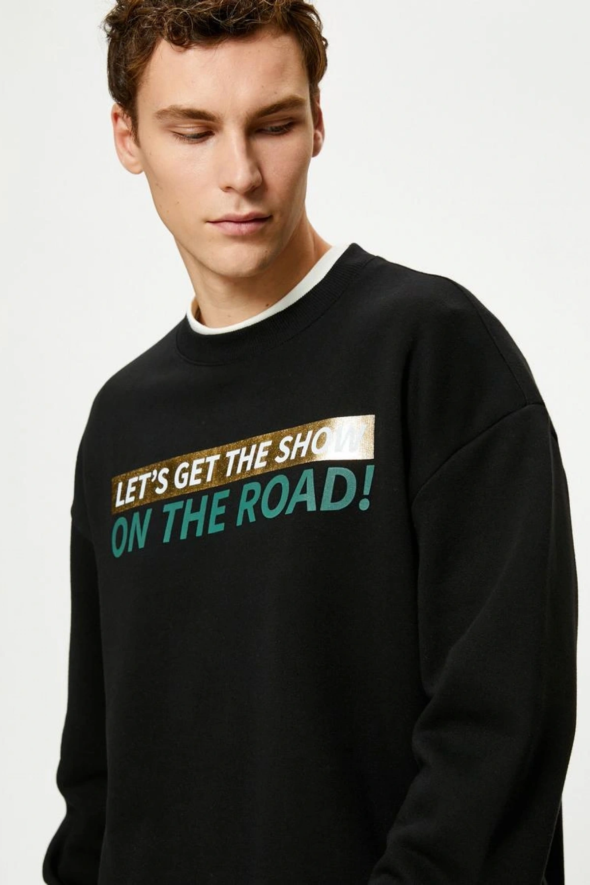 Koton 4wam70394mk Erkek Sweat Siyah