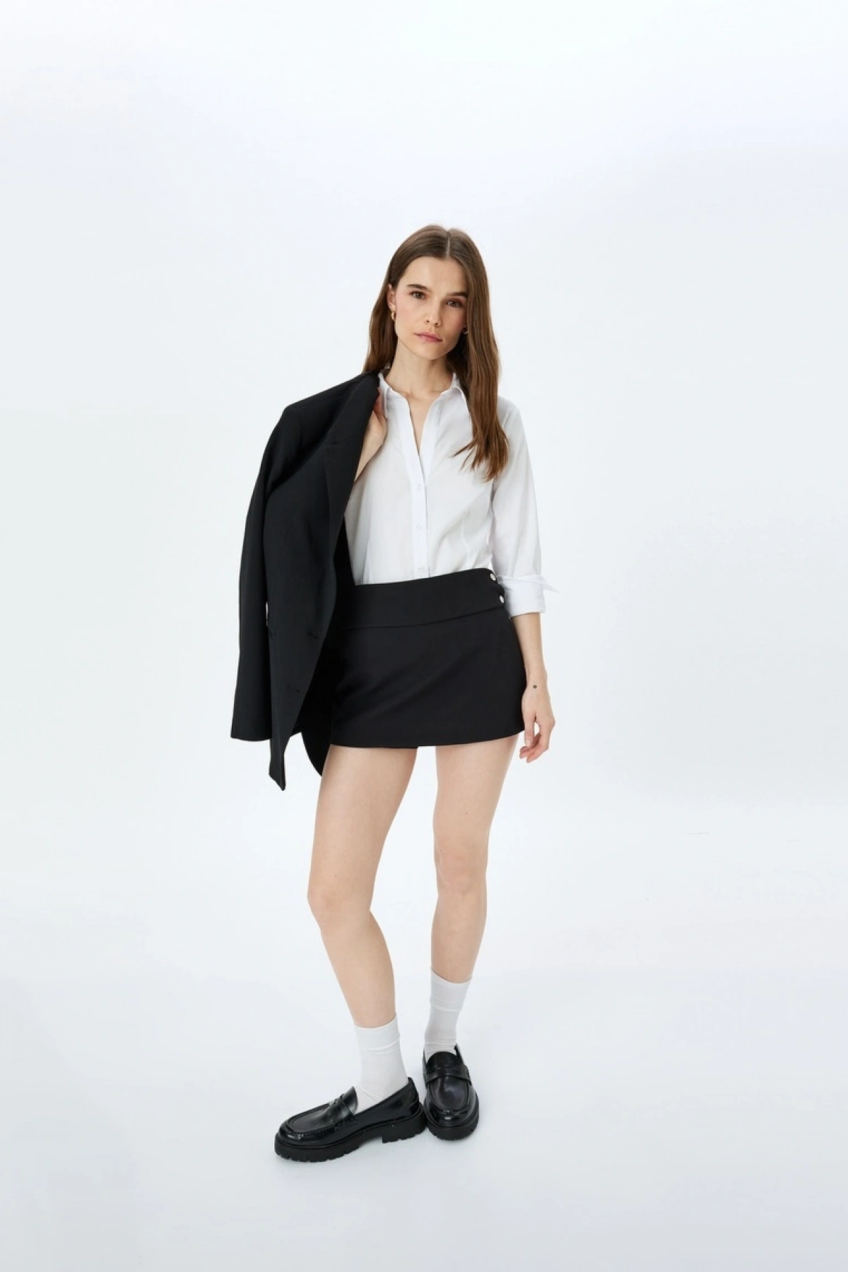 KOTON Klasik Yaka Uzun Kollu Slim Fit Gömlek