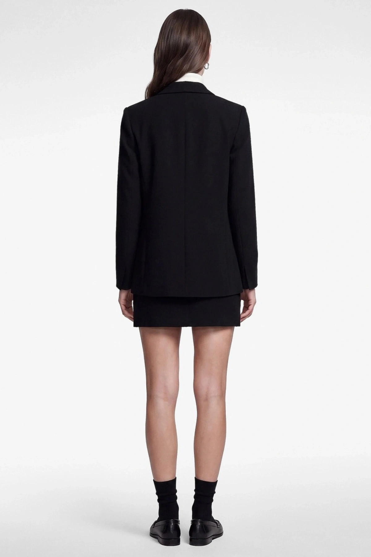 KOTON Krep Kumaş Şal Yaka 3/4 Kollu Blazer Ceket