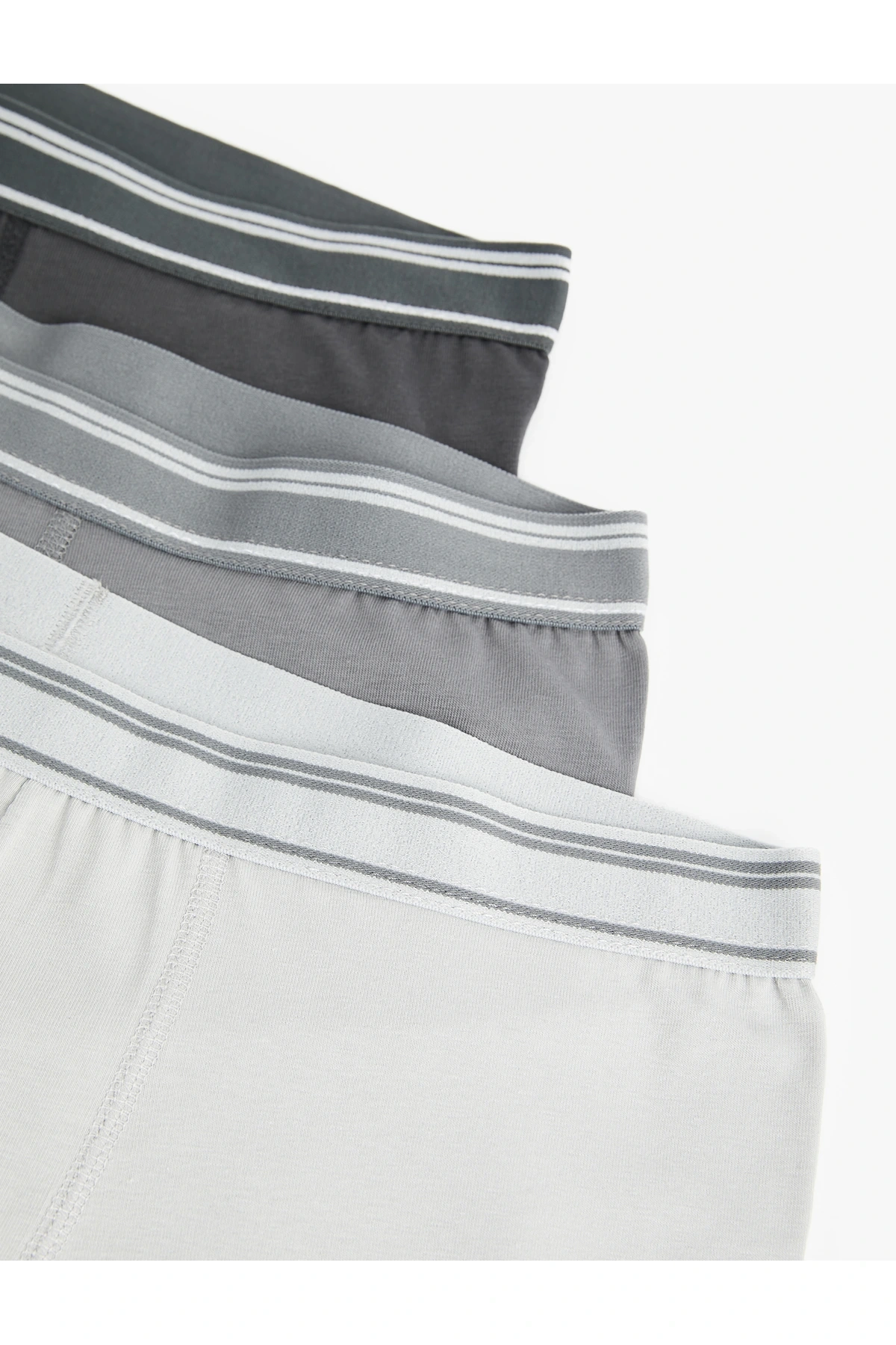 Koton Pamuklu Basic Çizgili Lastik Detaylı 3lü Boxer Set