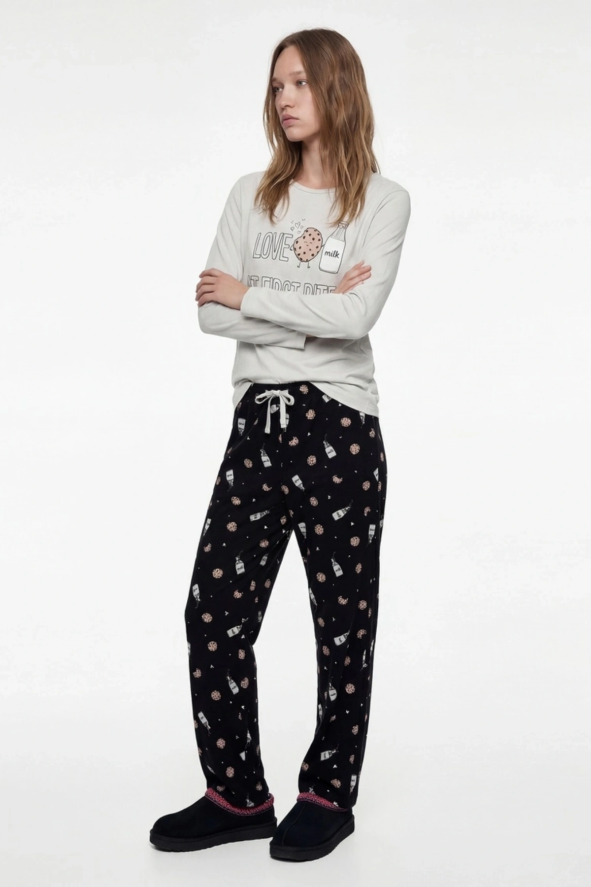 KOTON Pamuklu Baskılı Pijama Takımı