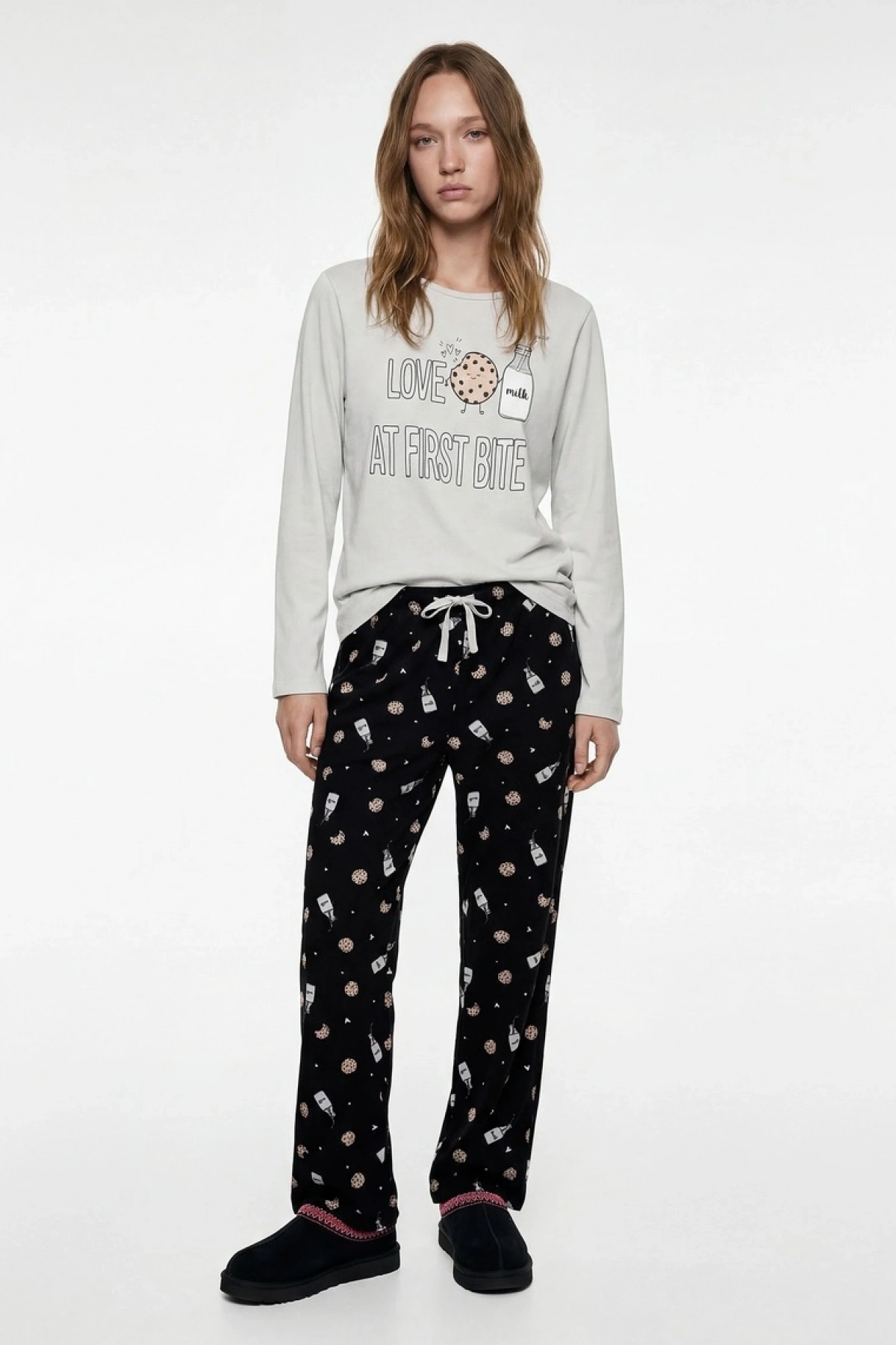 KOTON Pamuklu Baskılı Pijama Takımı