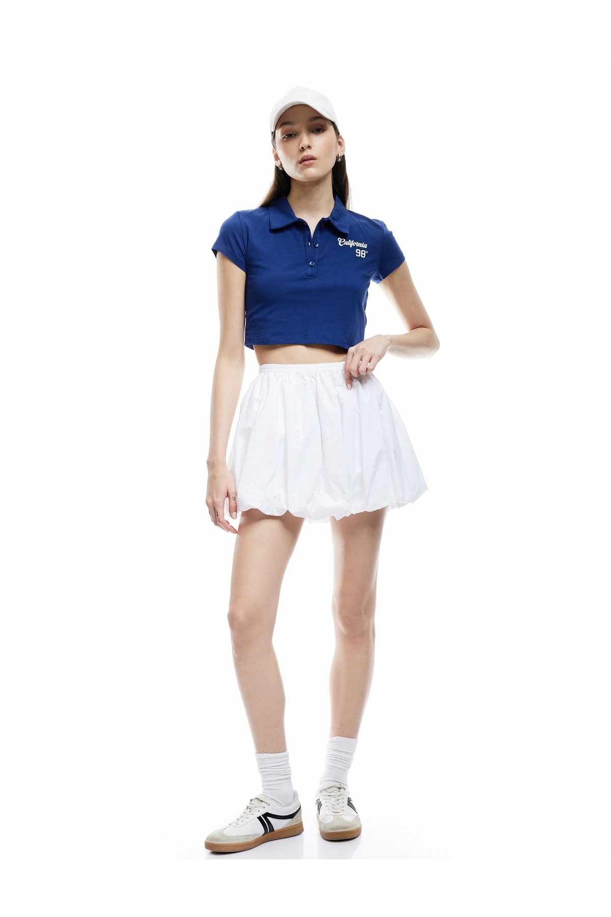 Koton Pamuklu Beli Lastikli Oversize Balon Mini Etek