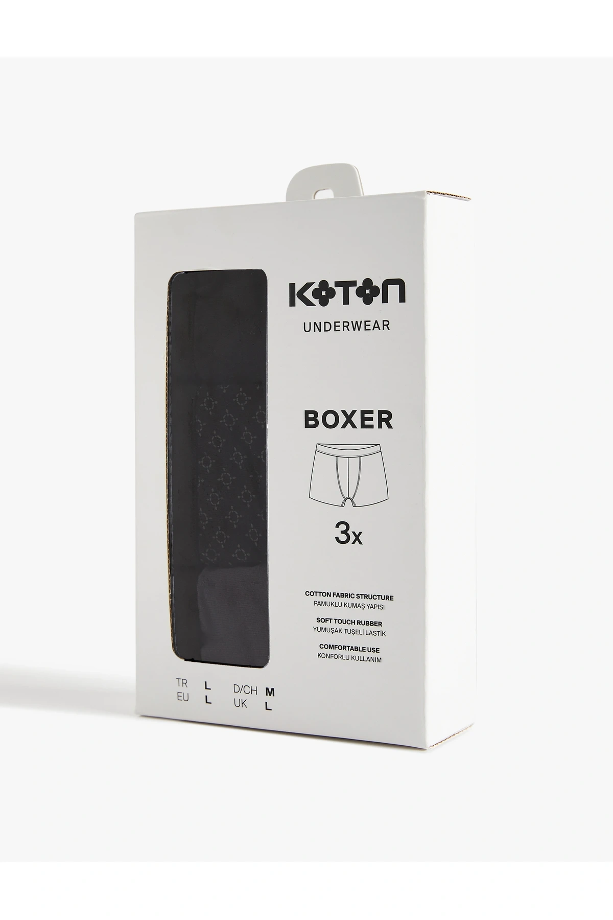 Koton Pamuklu Regular Fit 3lü Boxer Seti