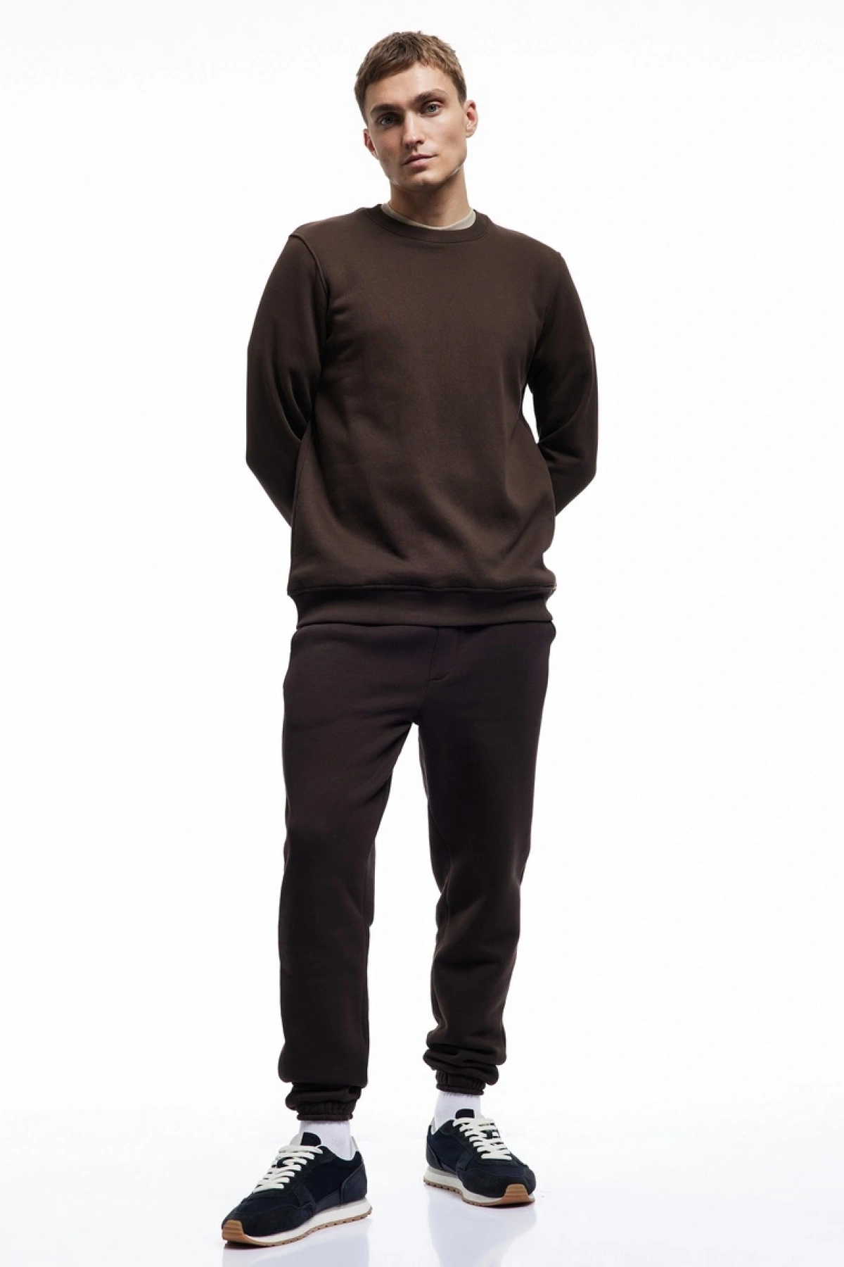 KOTON Pamuklu Uzun Kollu Şardonlu Bisiklet Yaka Erkek Basic Sweatshirt