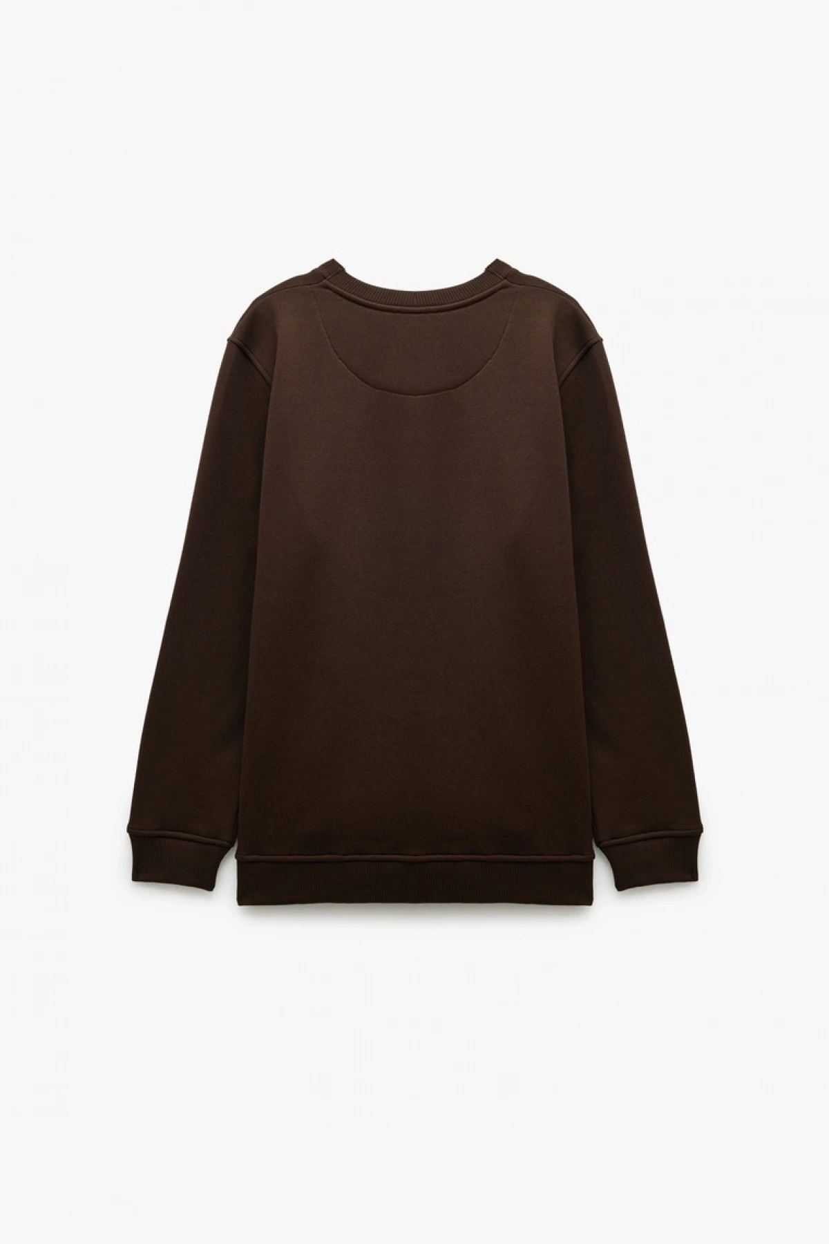 KOTON Pamuklu Uzun Kollu Şardonlu Bisiklet Yaka Erkek Basic Sweatshirt