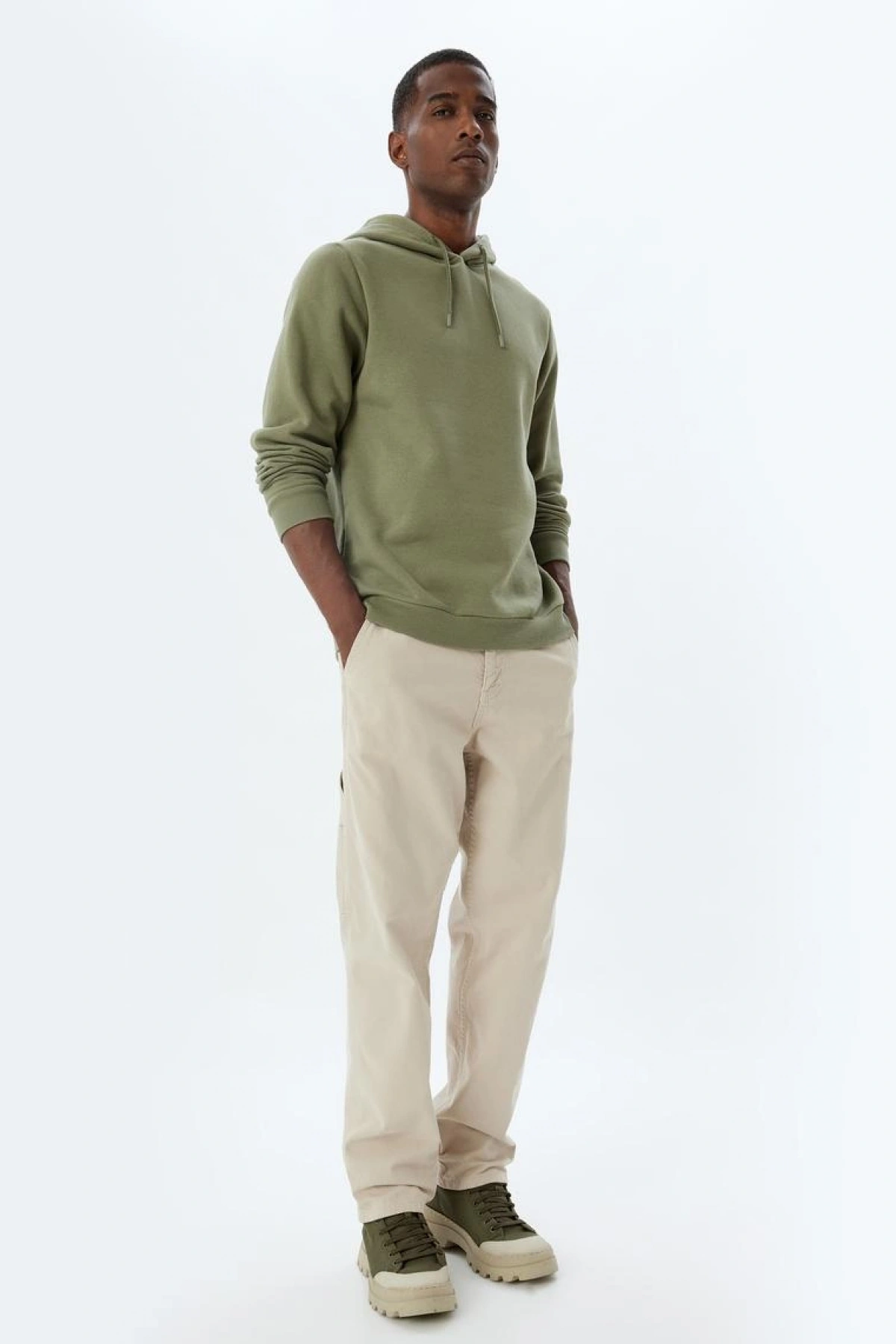 KOTON Şardonlu Pamuk Karışımlı Basic Kapşonlu Sweatshirt