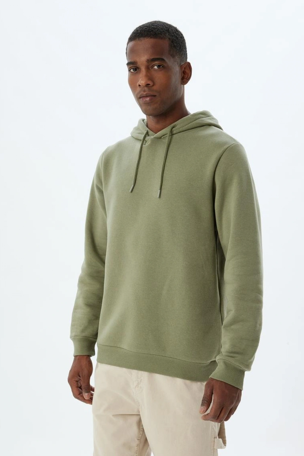 KOTON Şardonlu Pamuk Karışımlı Basic Kapşonlu Sweatshirt