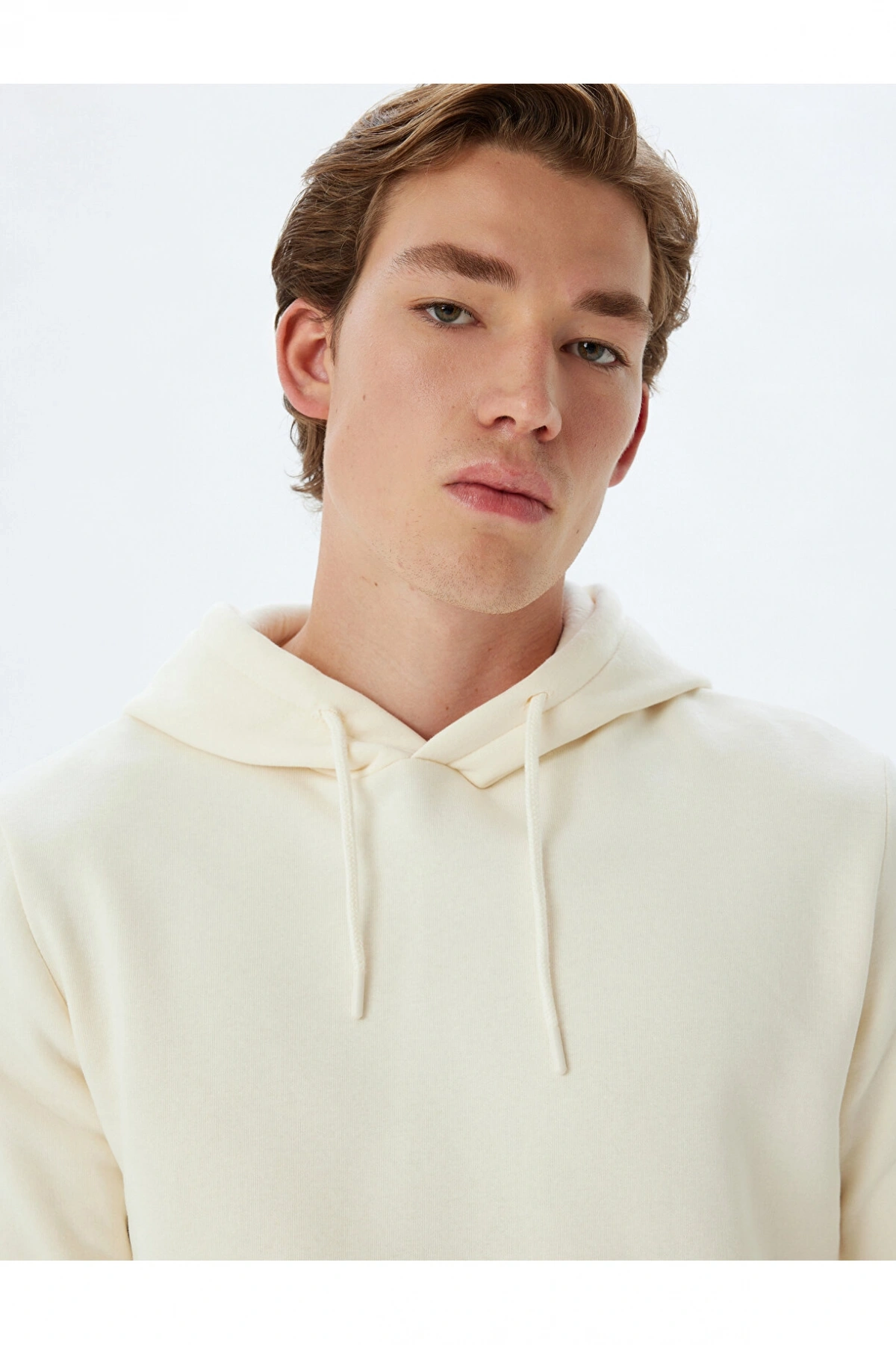 Koton Şardonlu Pamuklu Basic Kapşonlu Sweatshirt