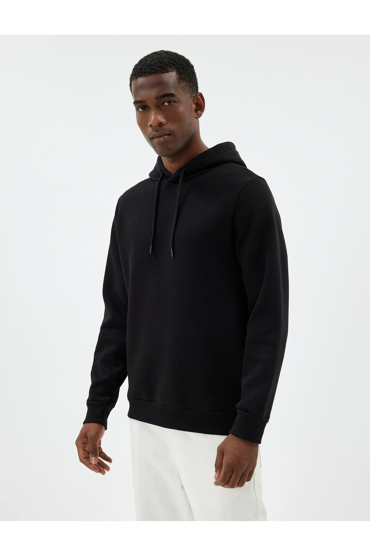 Koton Şardonlu Pamuklu Basic Kapşonlu Sweatshirt