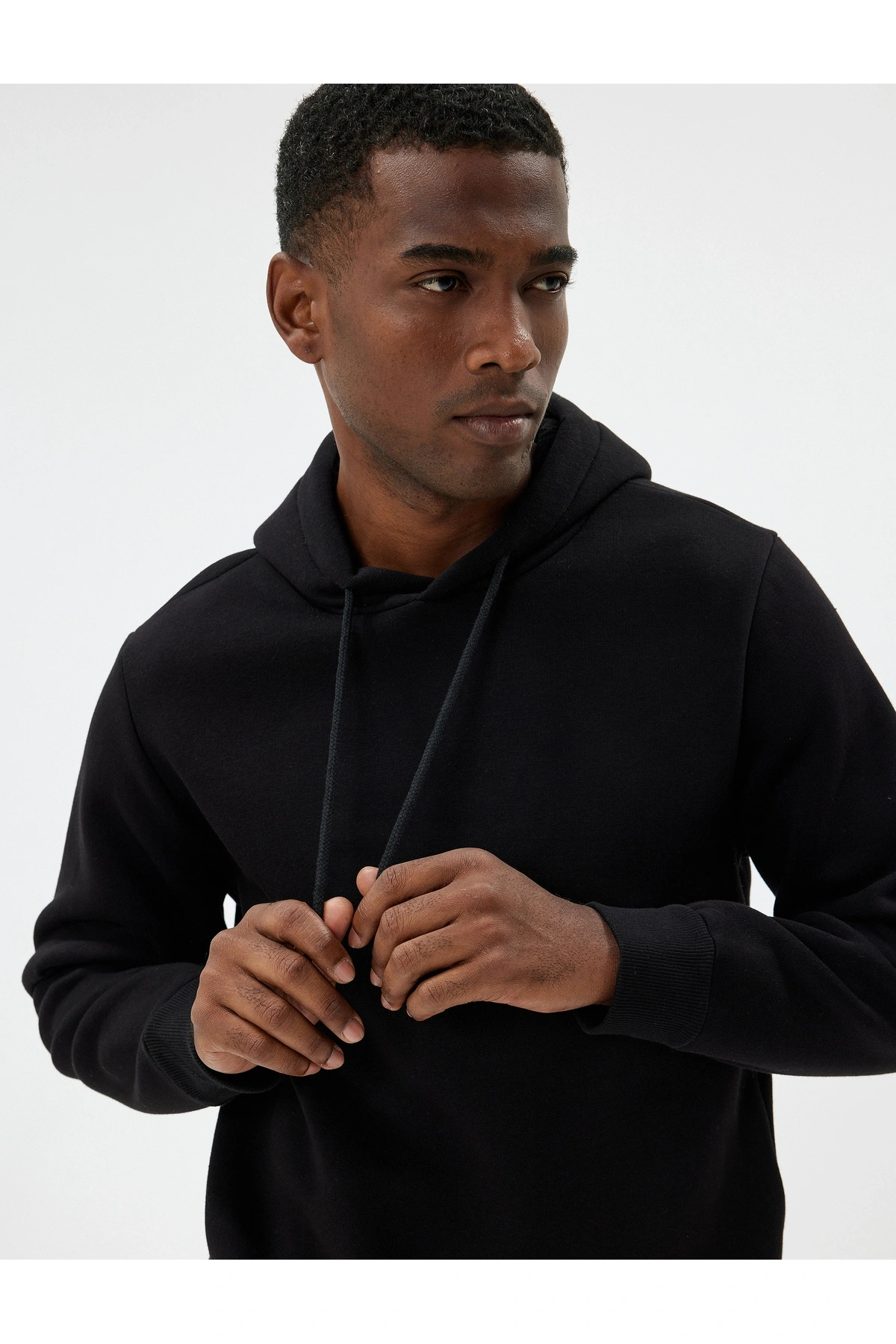 Koton Şardonlu Pamuklu Basic Kapşonlu Sweatshirt