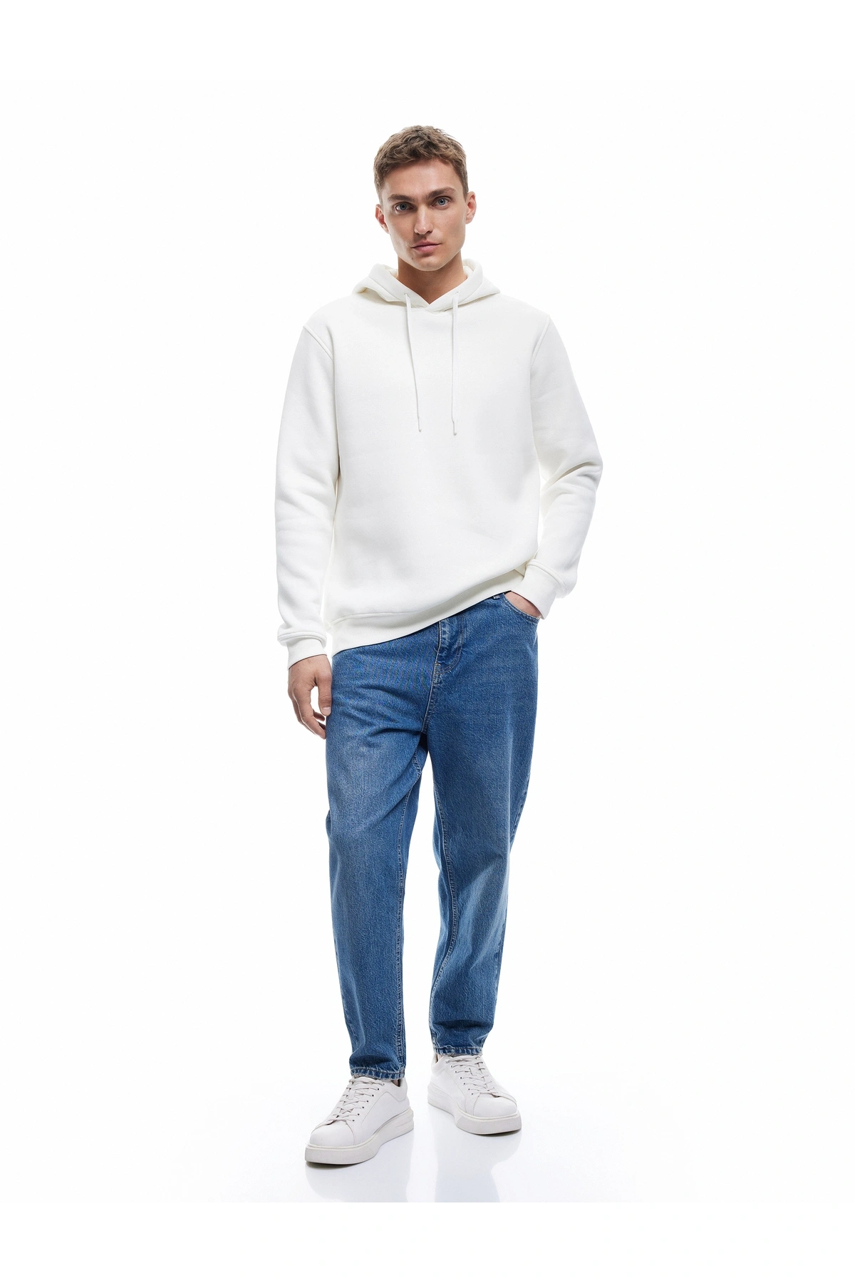 Koton Şardonlu Uzun Kollu Basic Kapşonlu Sweatshirt