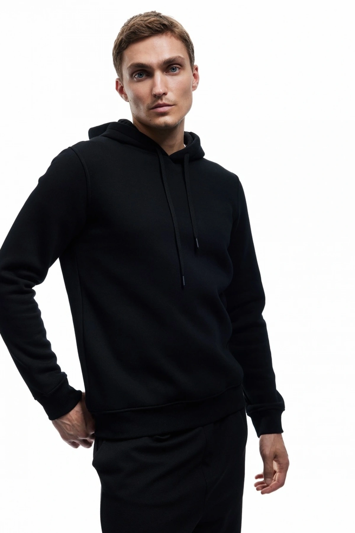 KOTON Şardonlu Uzun Kollu Basic Kapşonlu Sweatshirt