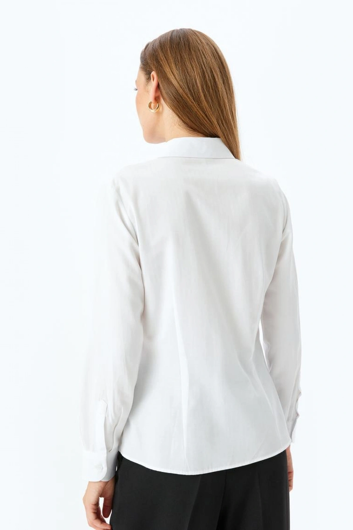 KOTON Uzun Kollu Slim Fit Klasik Poplin Gömlek