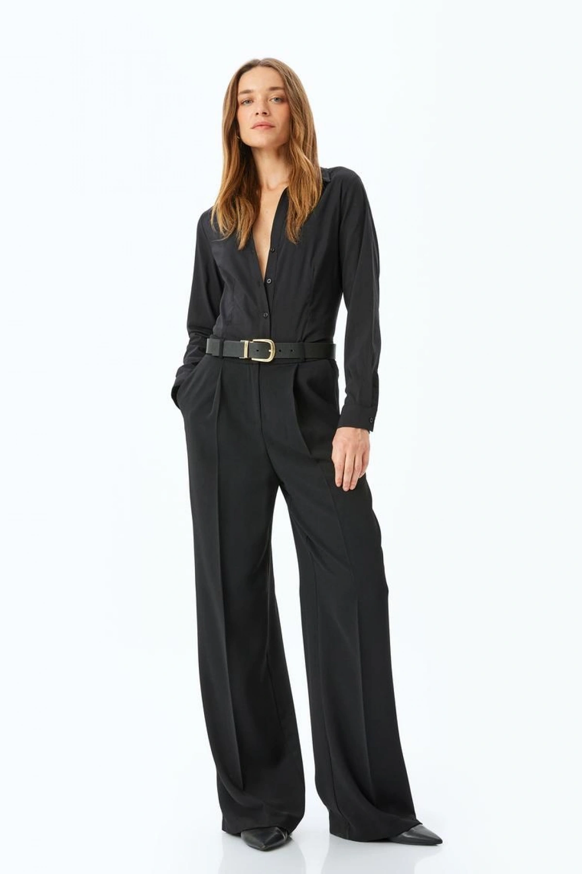 KOTON Uzun Kollu Slim Fit Klasik Poplin Gömlek