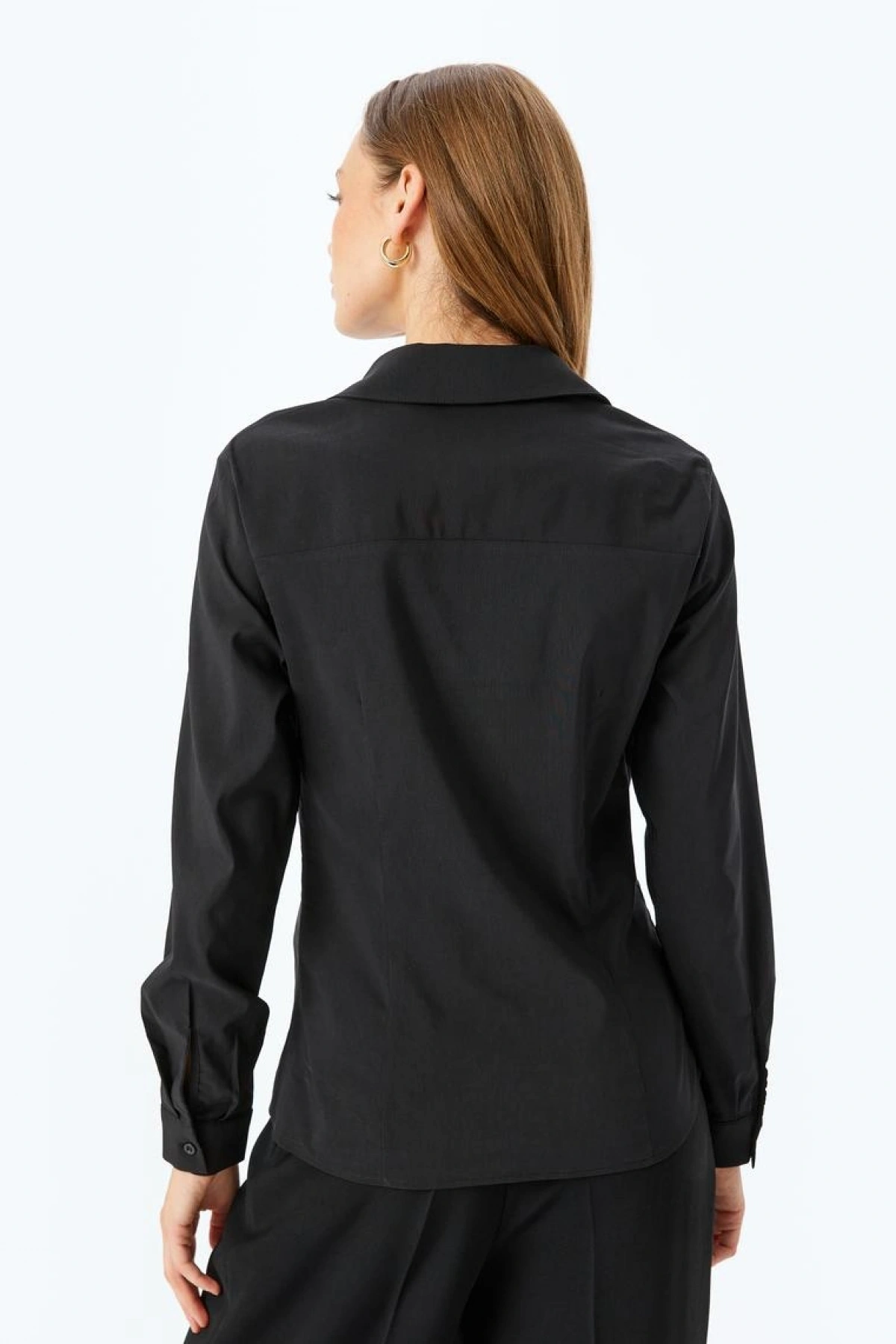 KOTON Uzun Kollu Slim Fit Klasik Poplin Gömlek