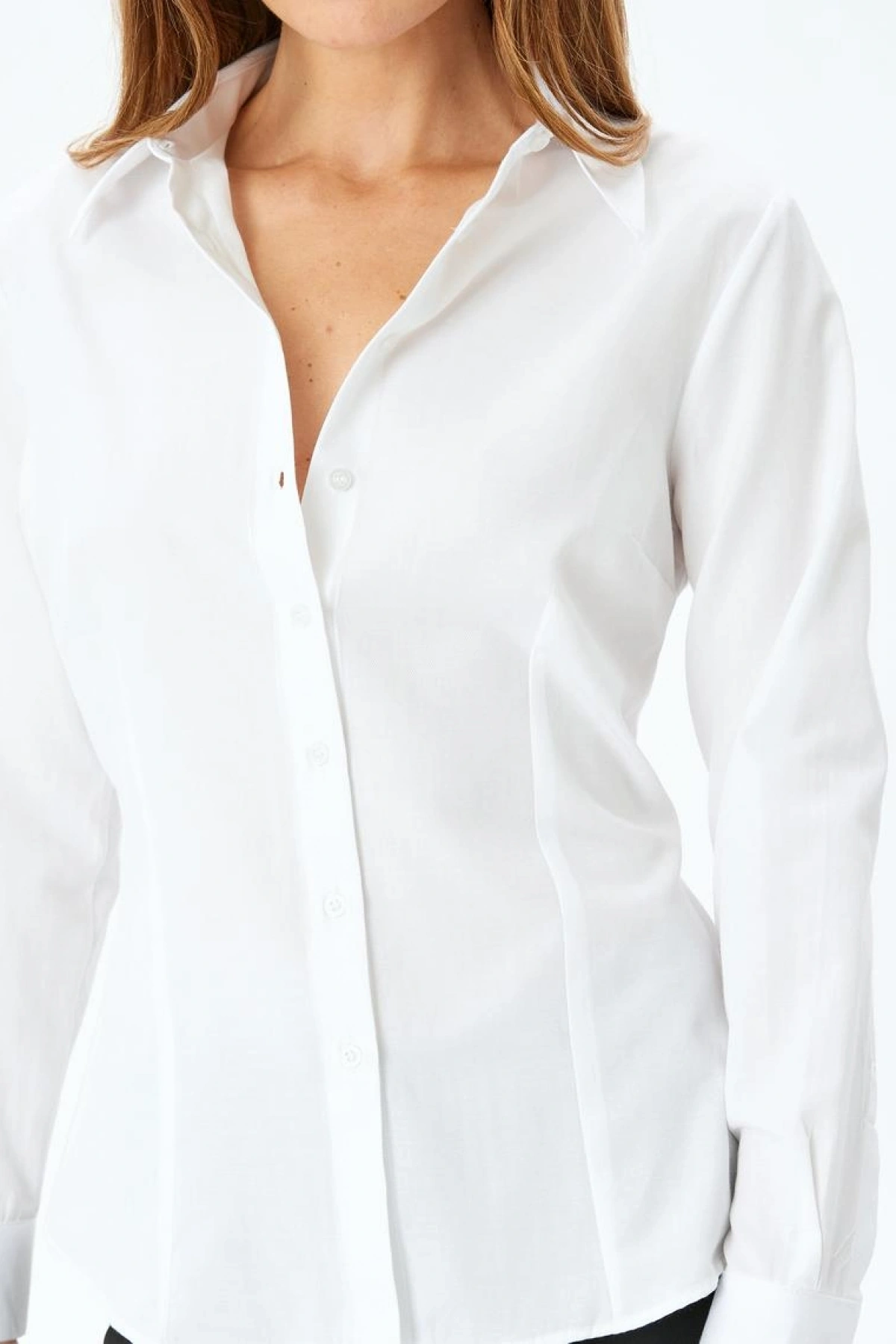 KOTON Uzun Kollu Slim Fit Klasik Poplin Gömlek
