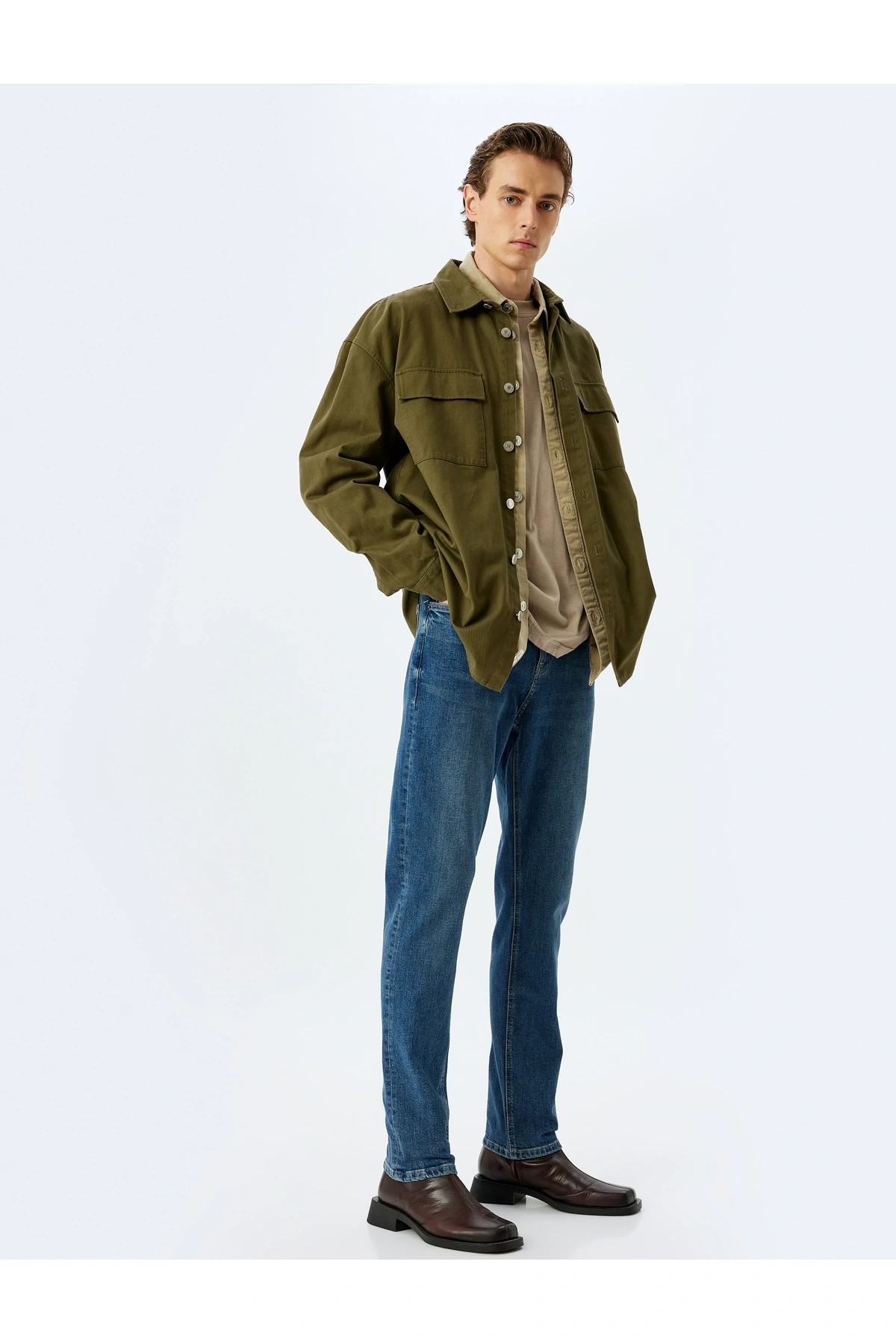 Koyu Indigo Erkek Yetişkin Jeans 5WAM40008ND