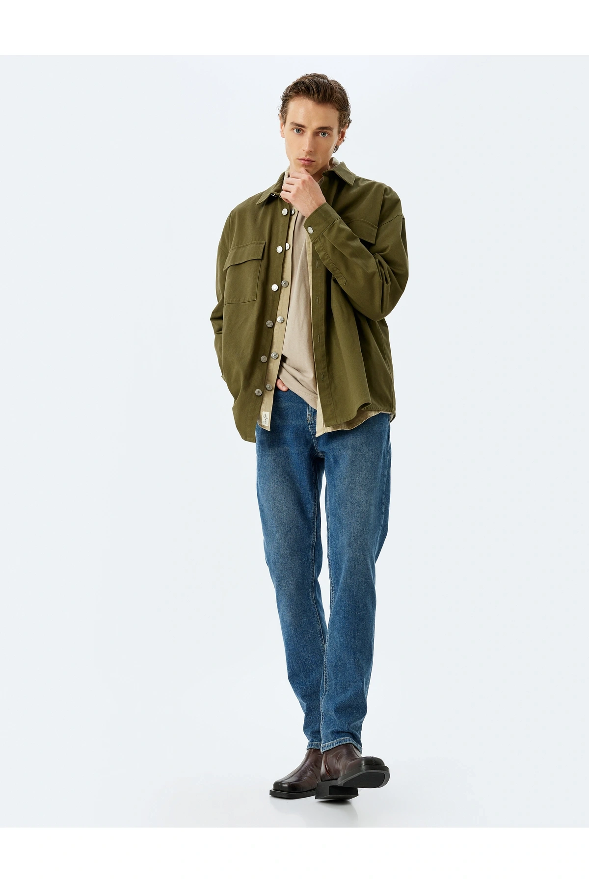 Koyu Indigo Erkek Yetişkin Jeans 5WAM40008ND