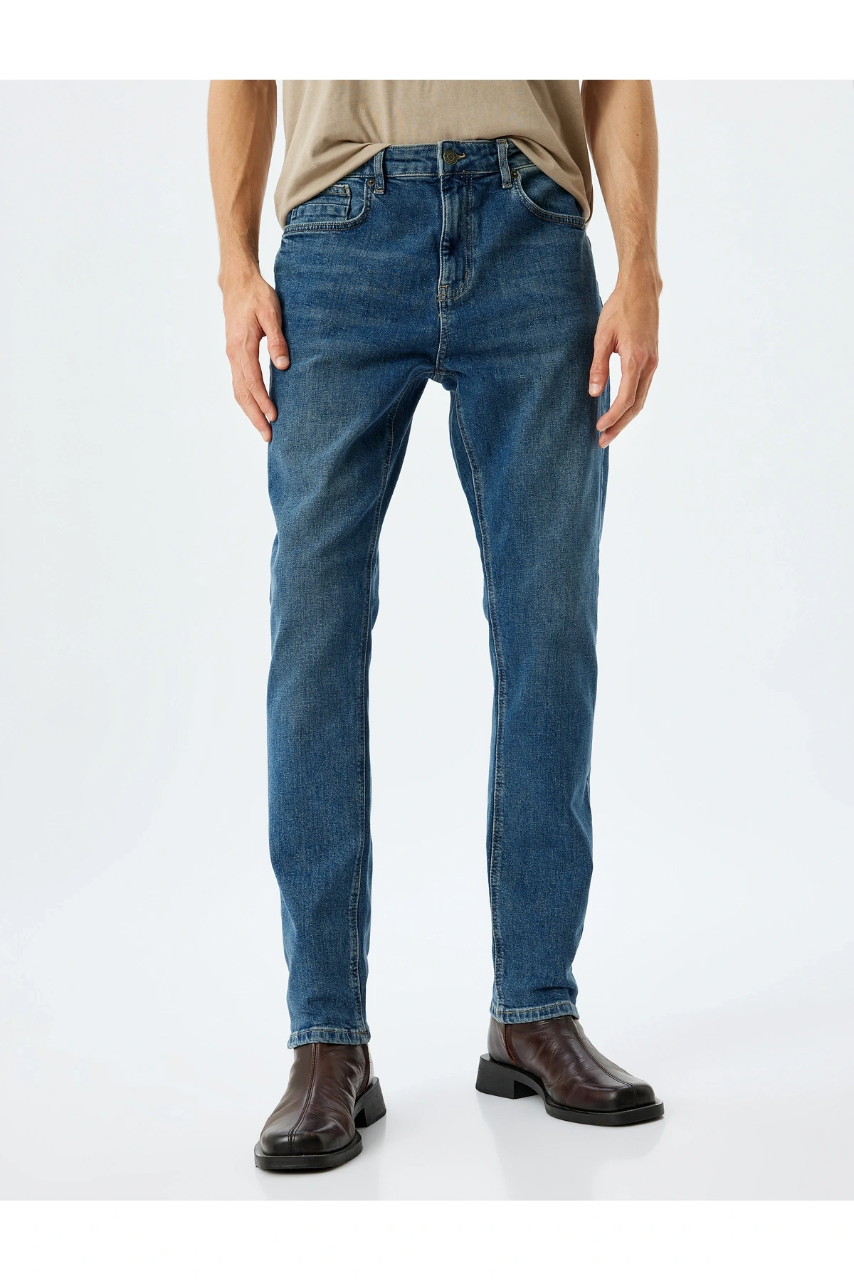 Koyu Indigo Erkek Yetişkin Jeans 5WAM40008ND
