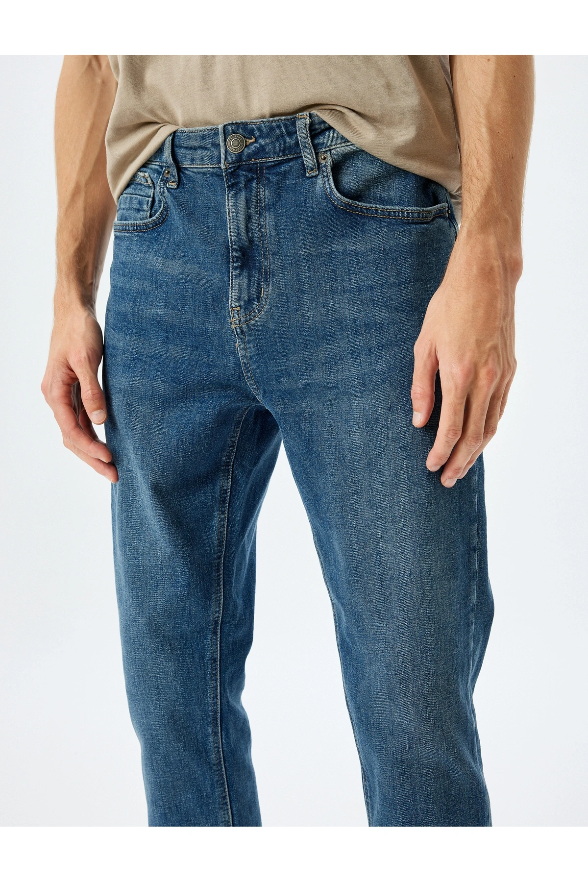 Koyu Indigo Erkek Yetişkin Jeans 5WAM40008ND