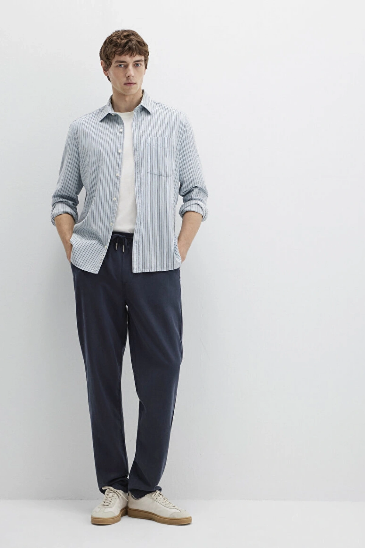 Lacivert Jogger Pantolon Regular StraightNormal BelDüz Paça